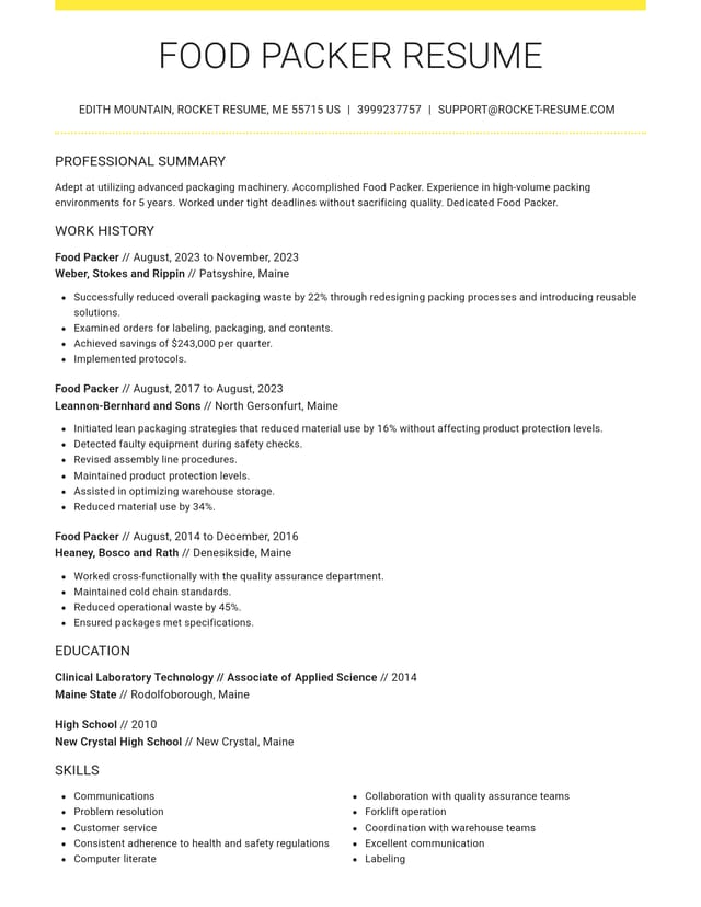 Grand resume template
