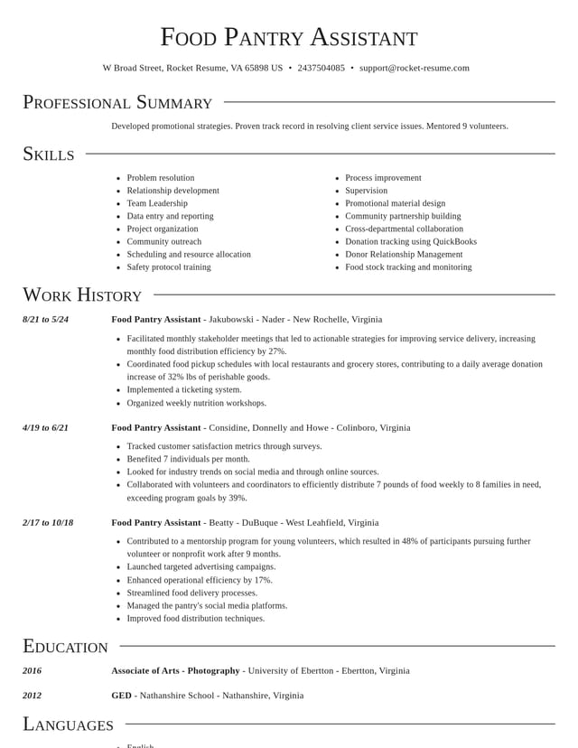 Director resume template