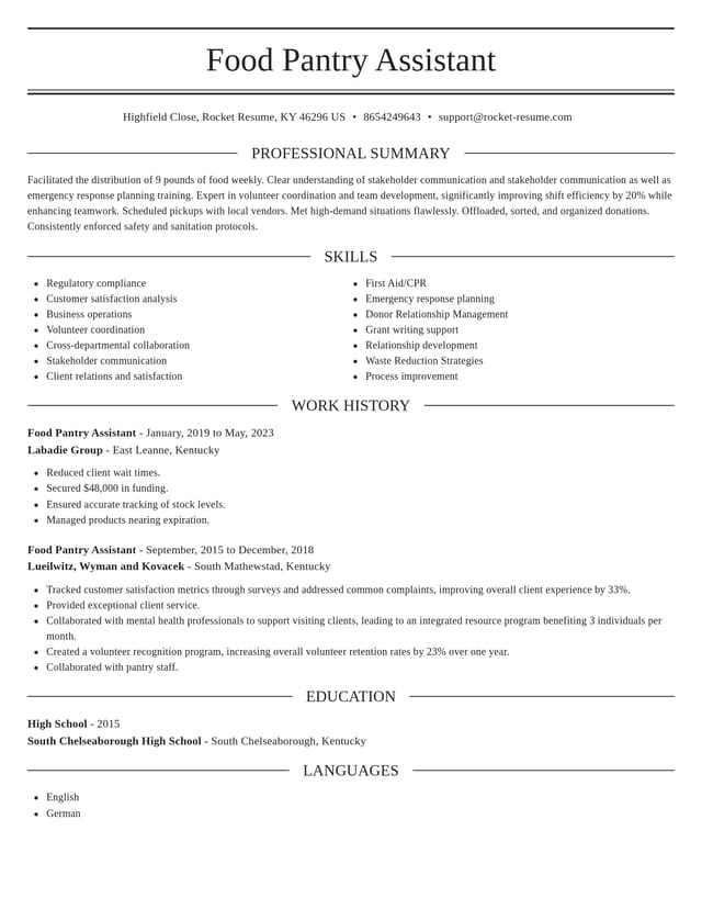Elegant resume template