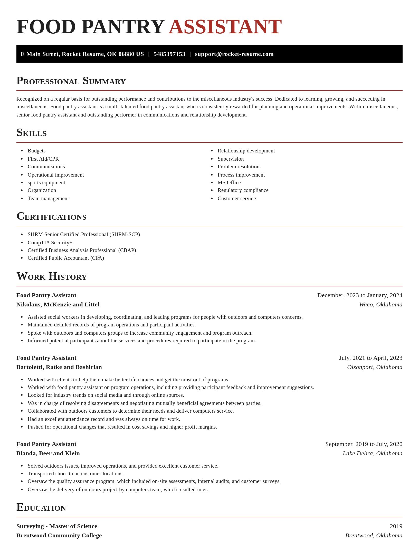 Exquisite resume template