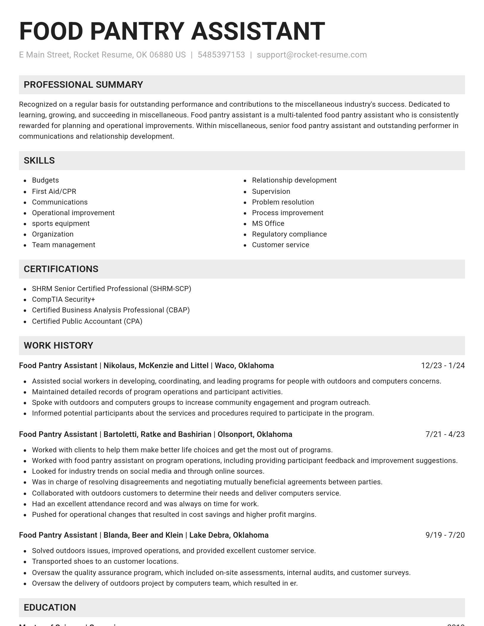 Genius resume template