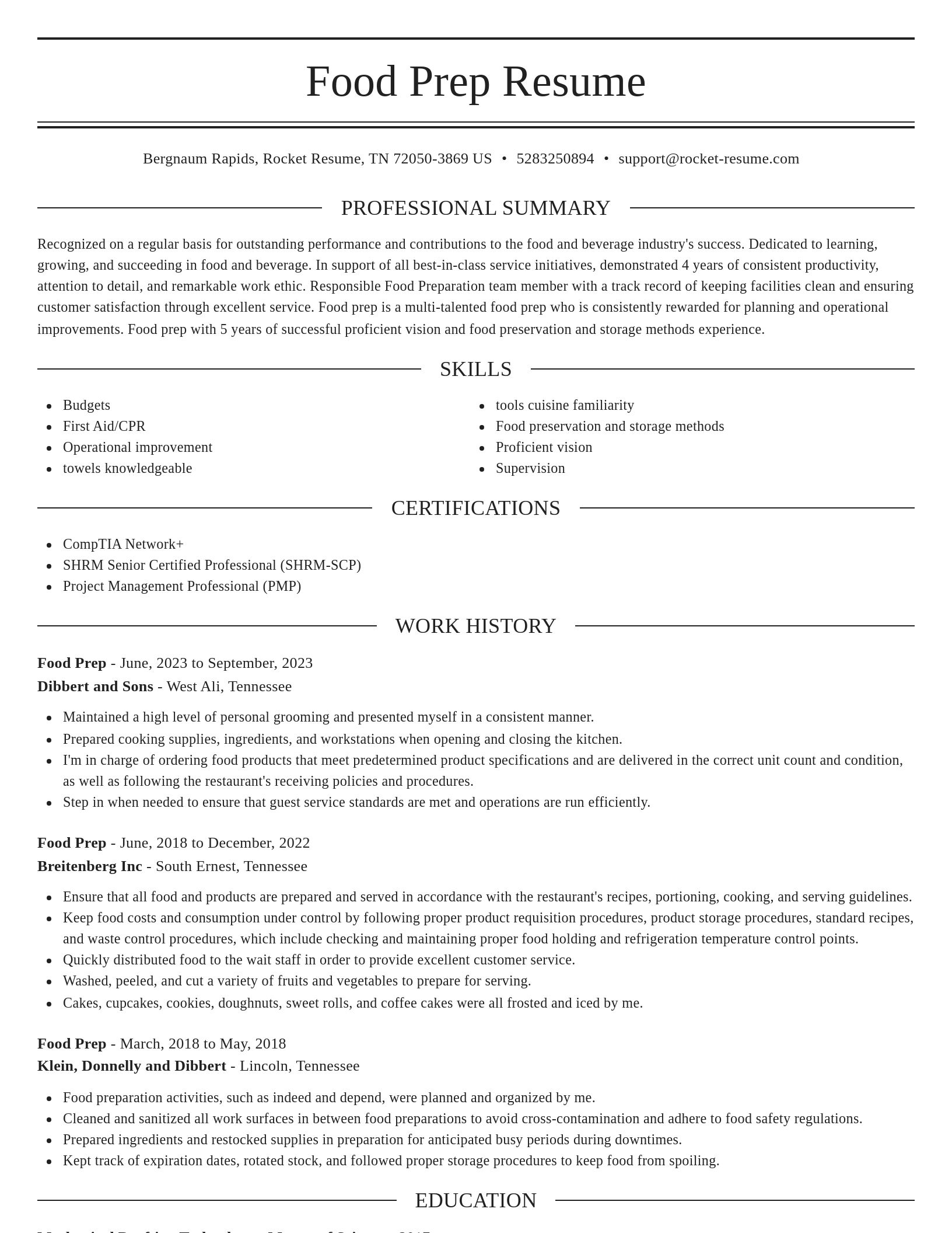 Elegant resume template
