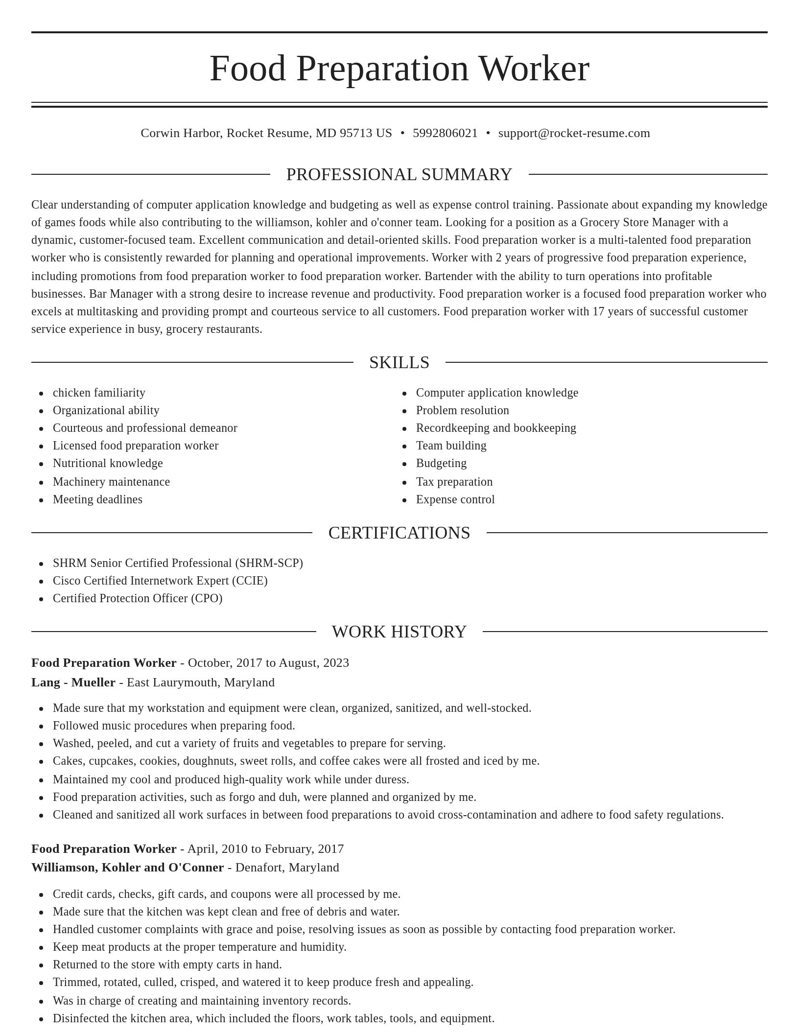 Elegant resume template