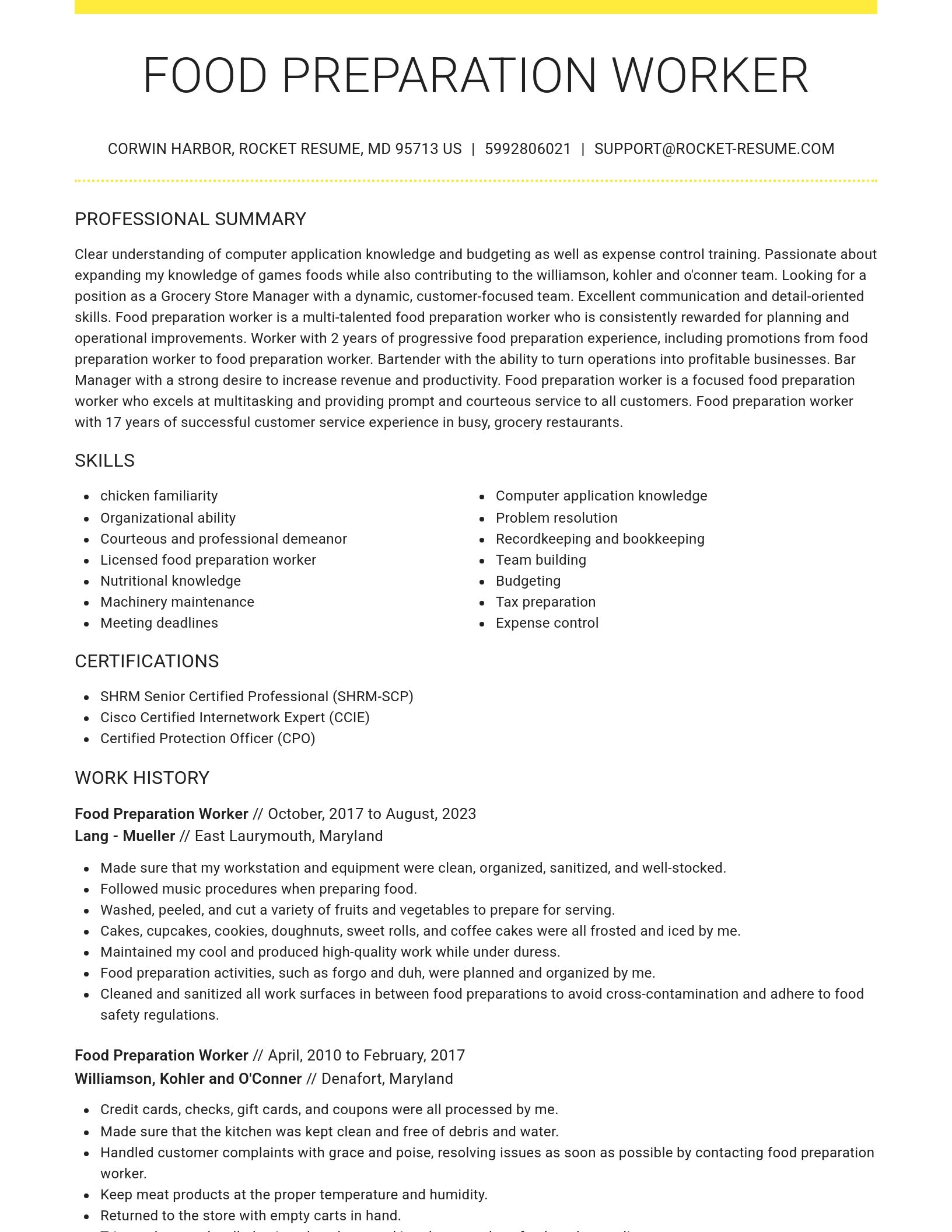 Grand resume template