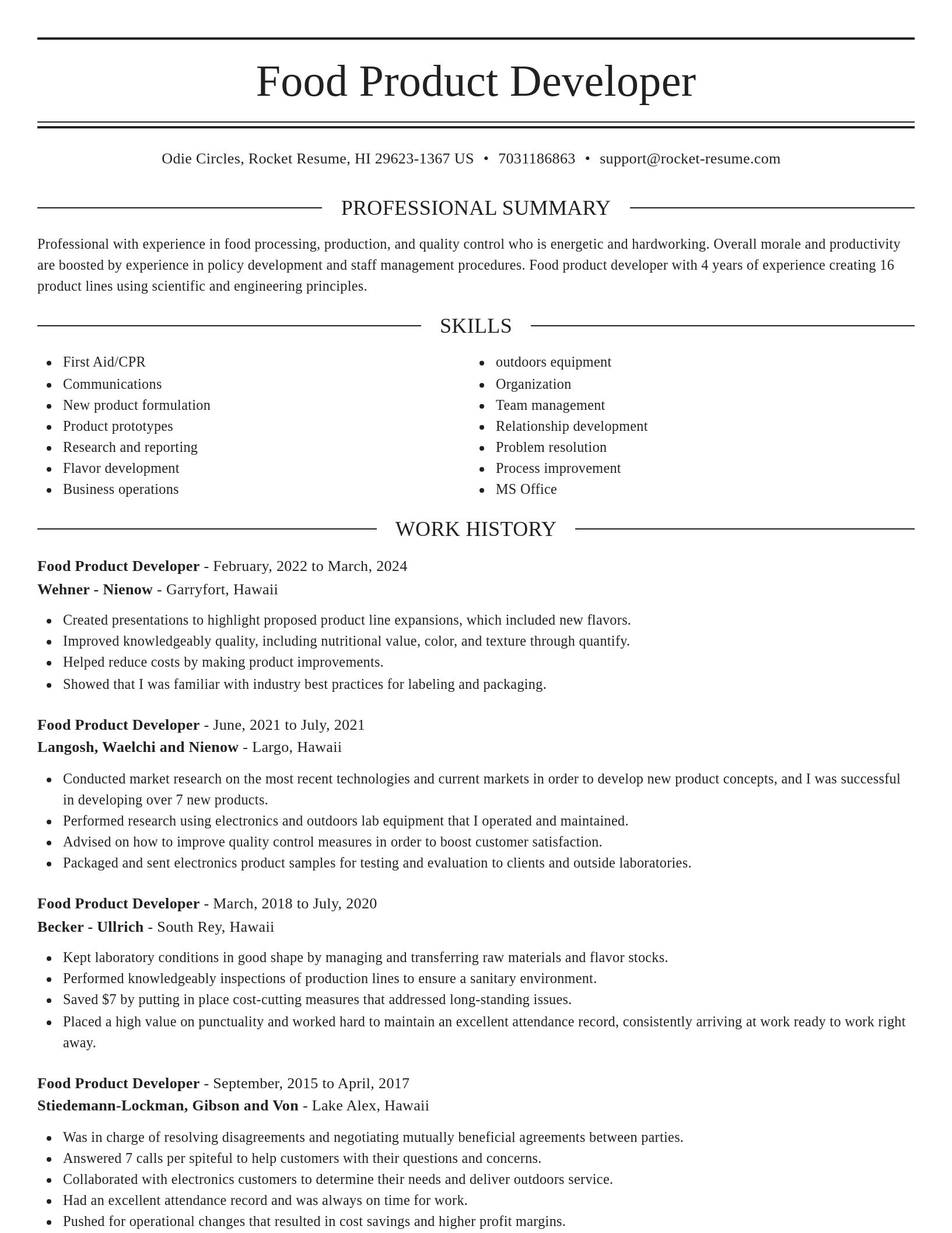Elegant resume template