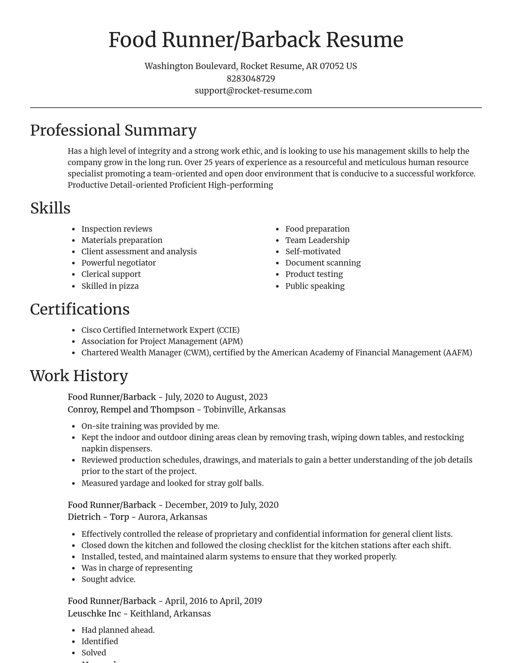 Focal Point resume template