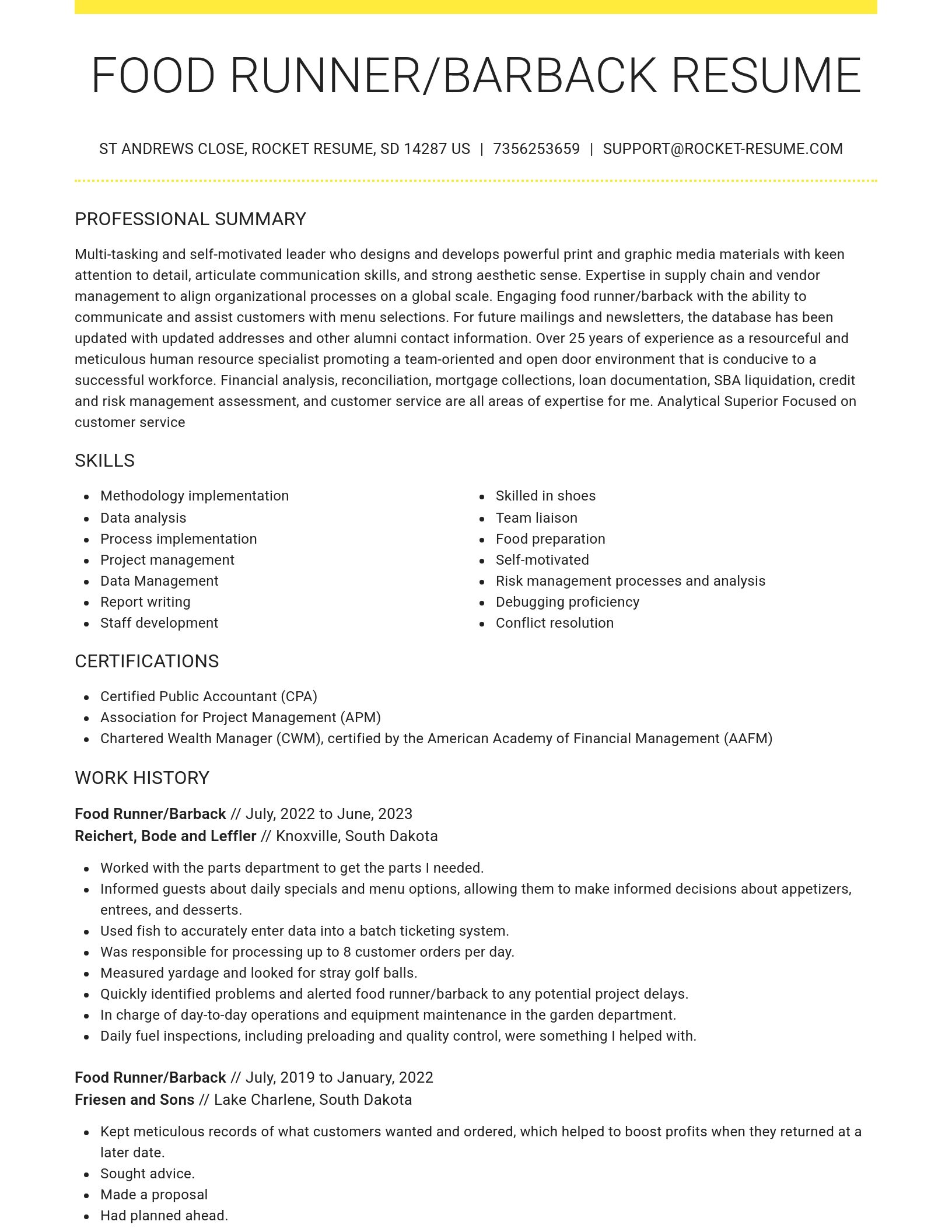 Grand resume template