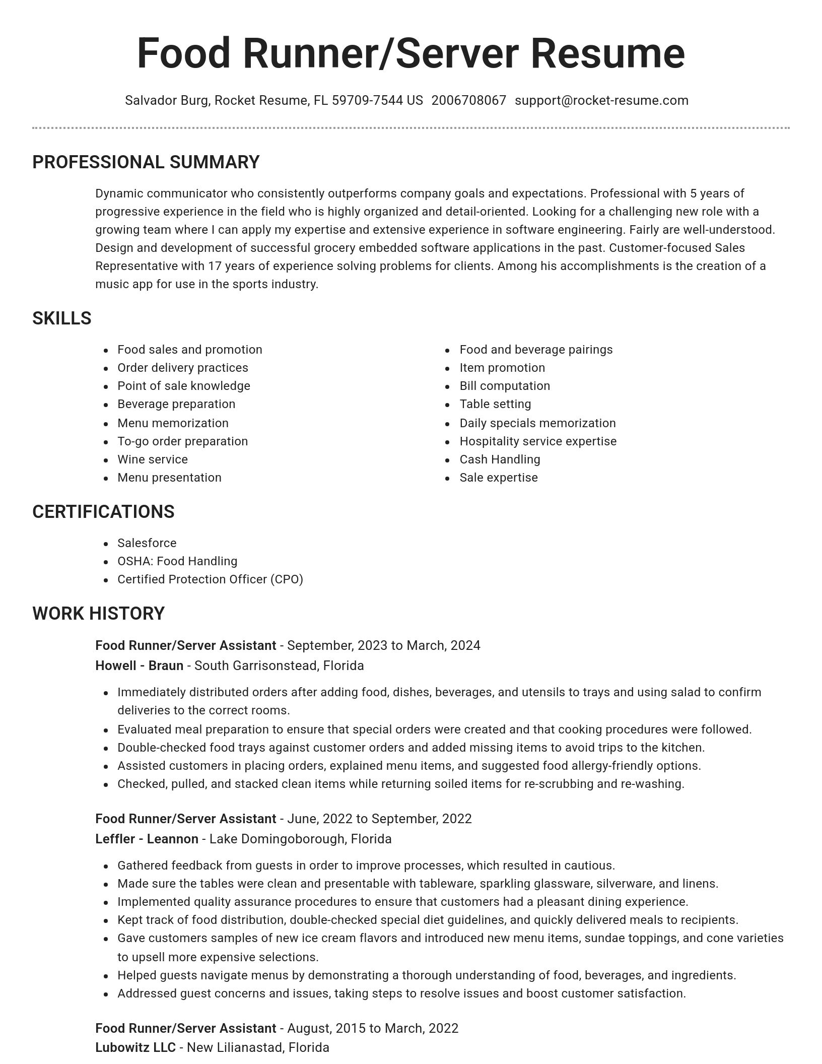Brilliant resume template