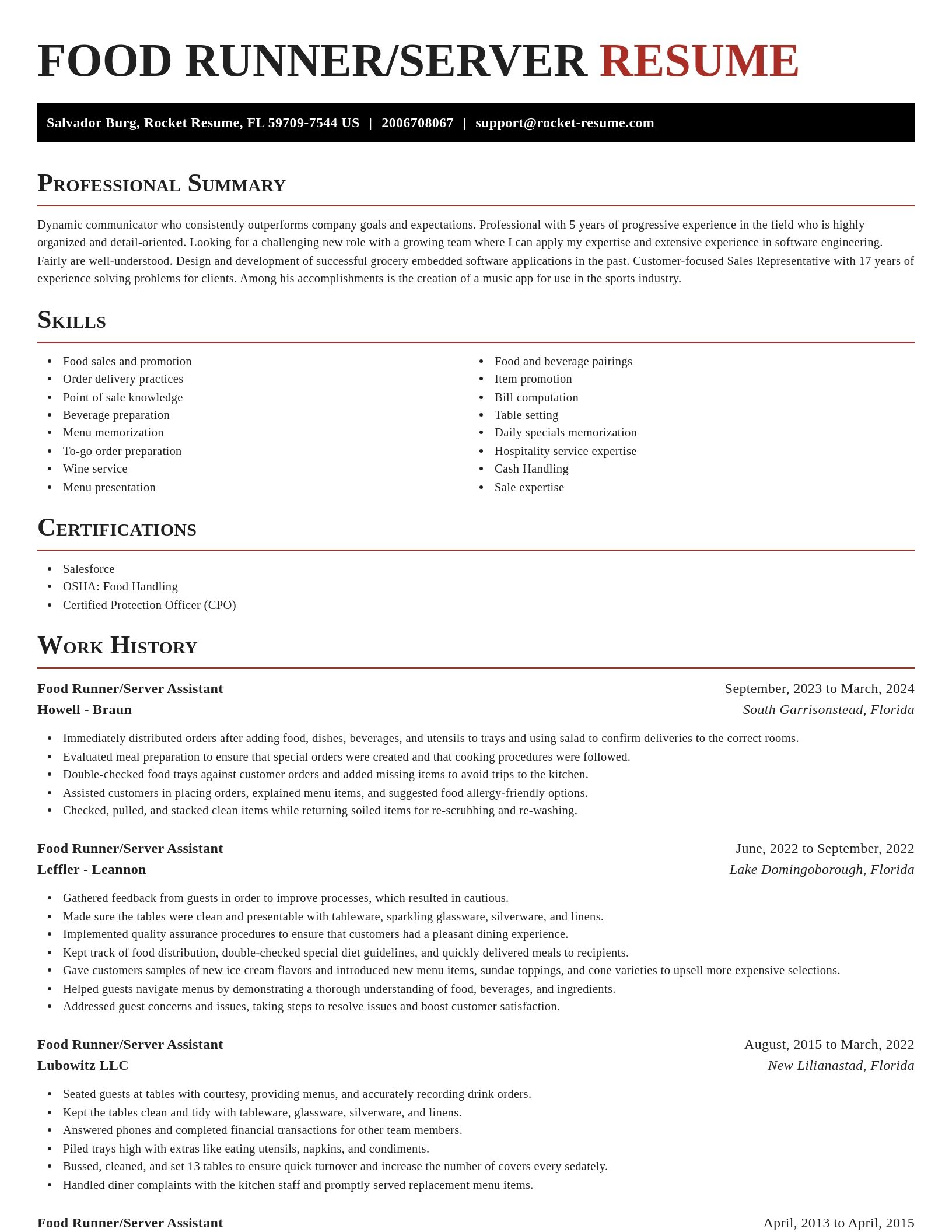 Exquisite resume template