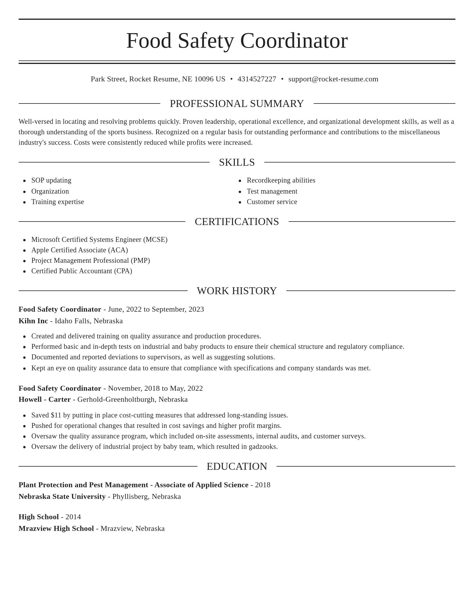 Elegant resume template