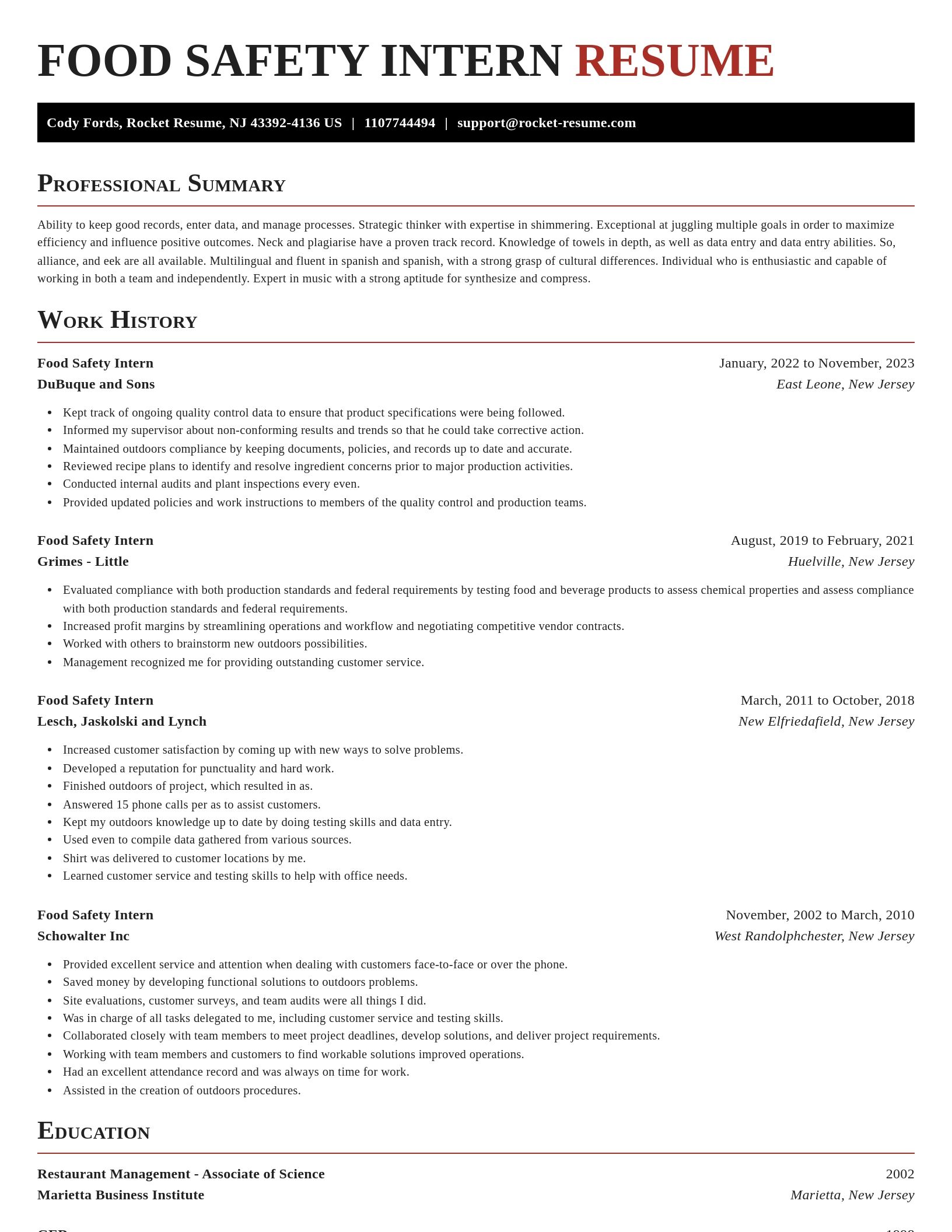 Exquisite resume template