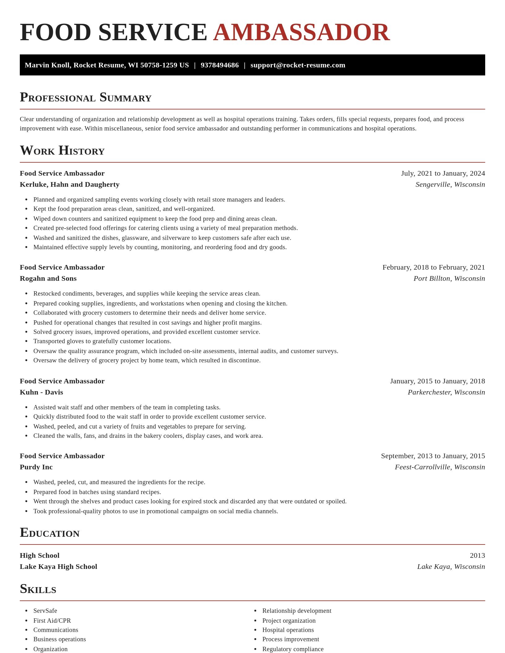 Exquisite resume template