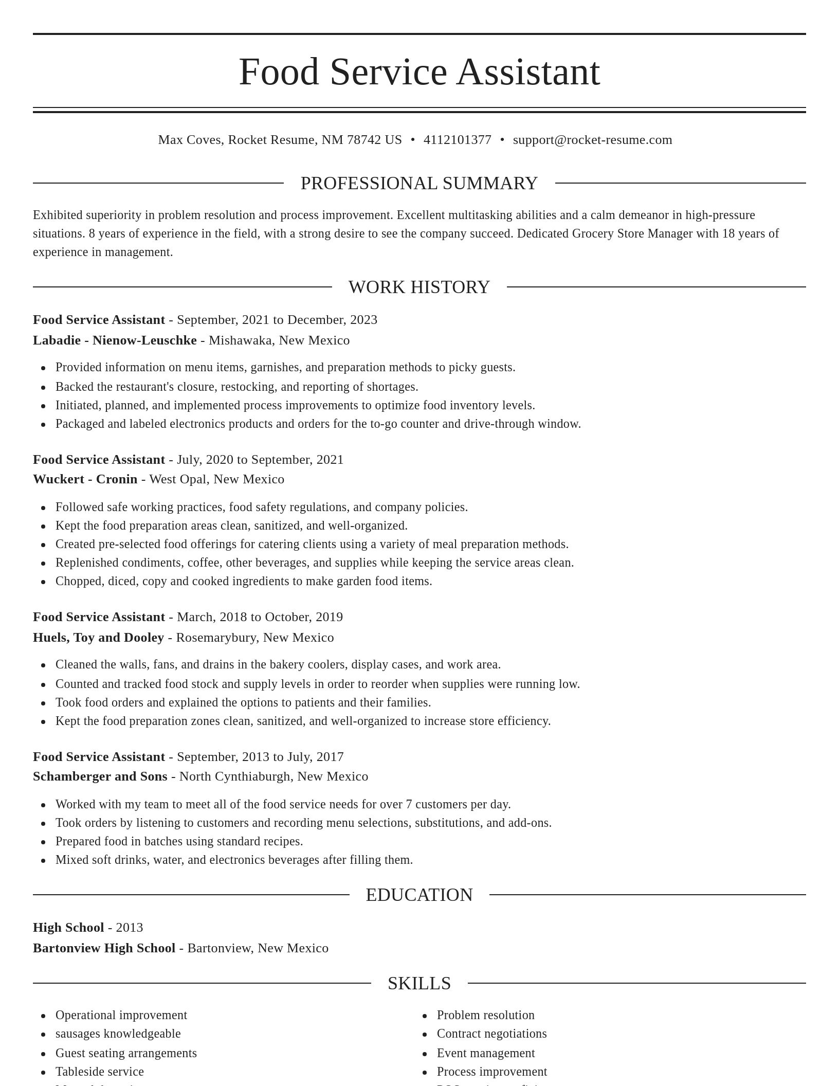 Elegant resume template
