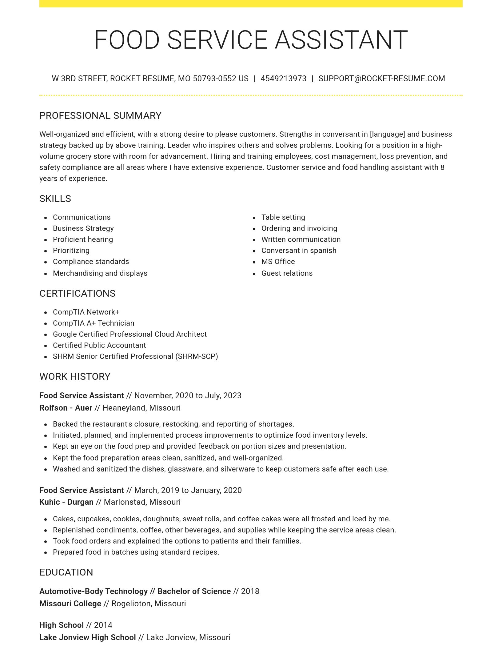 Grand resume template
