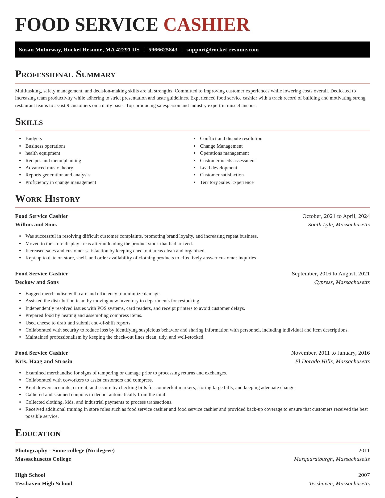 Exquisite resume template