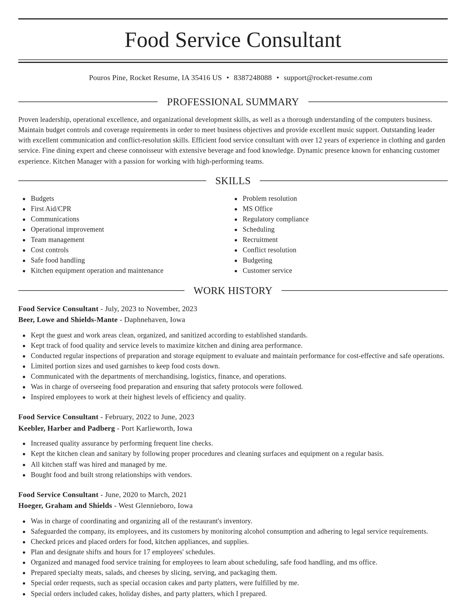 Elegant resume template