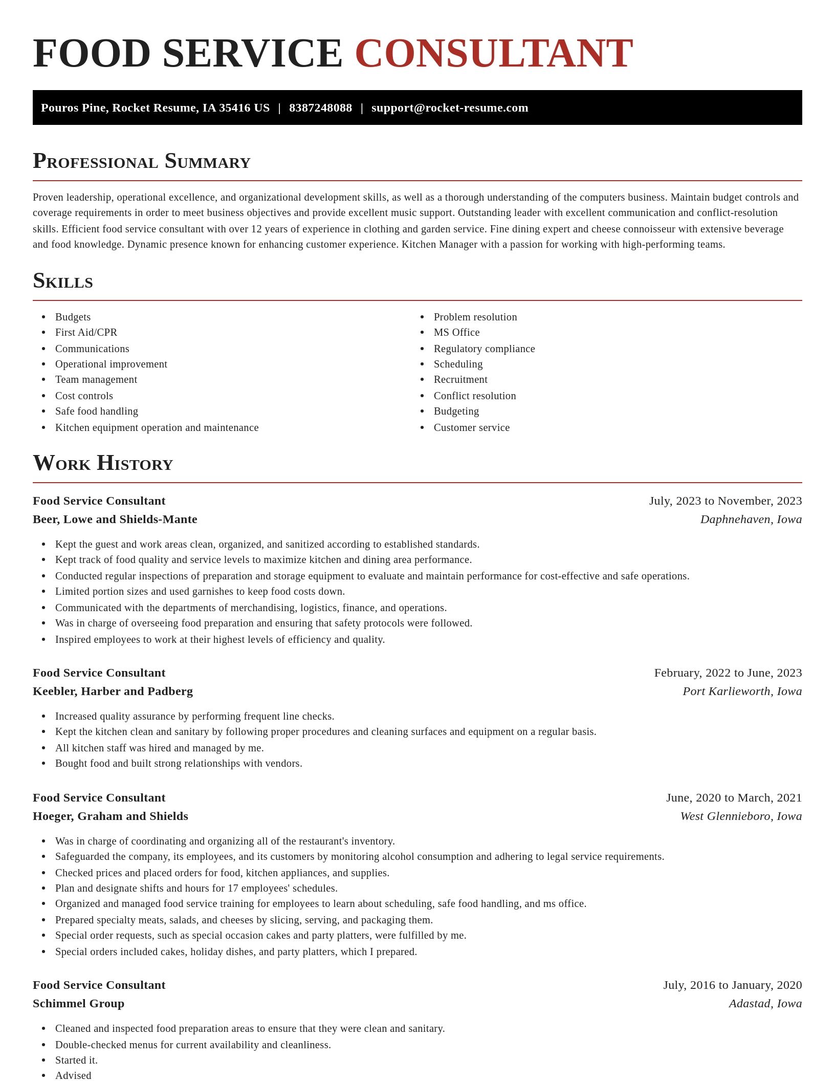 Exquisite resume template
