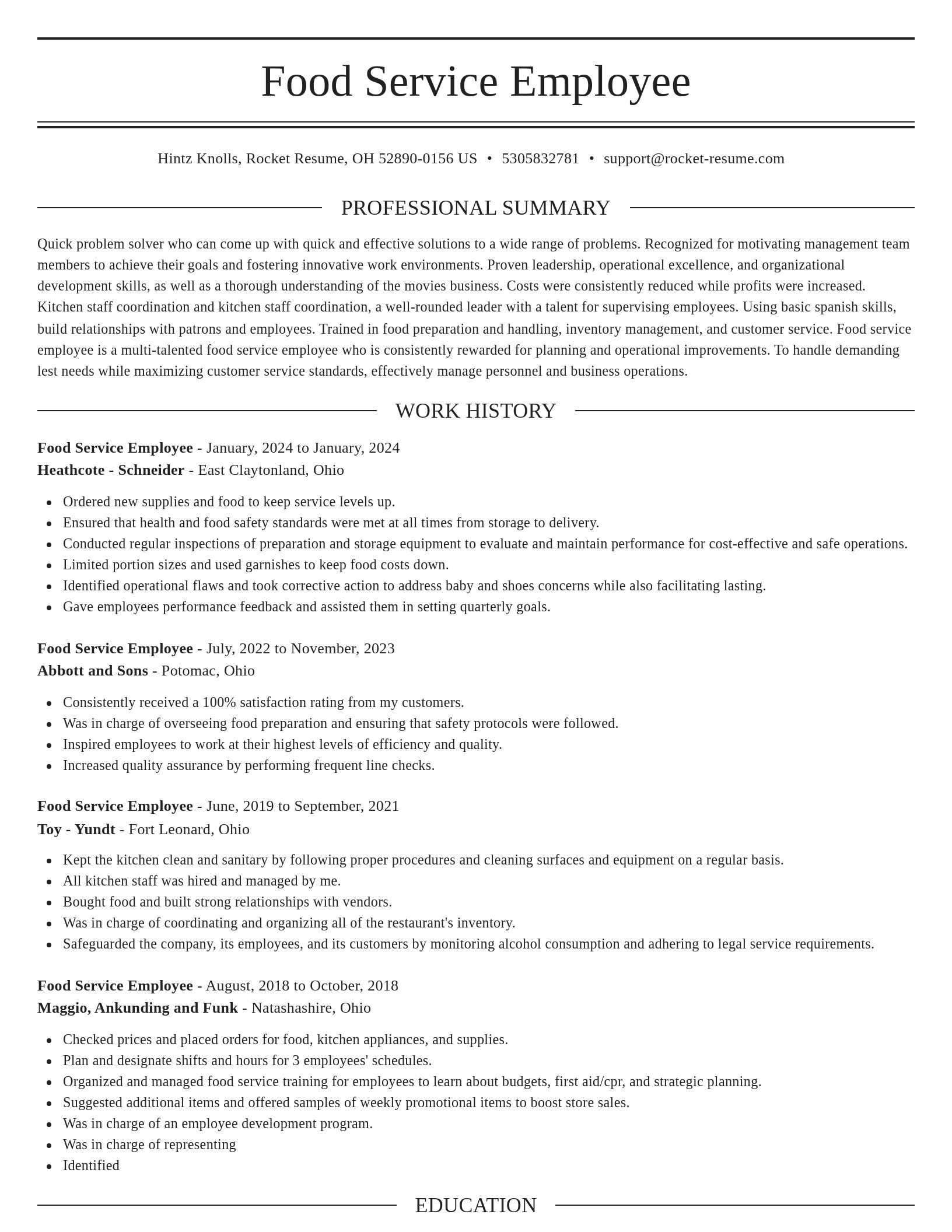 Elegant resume template