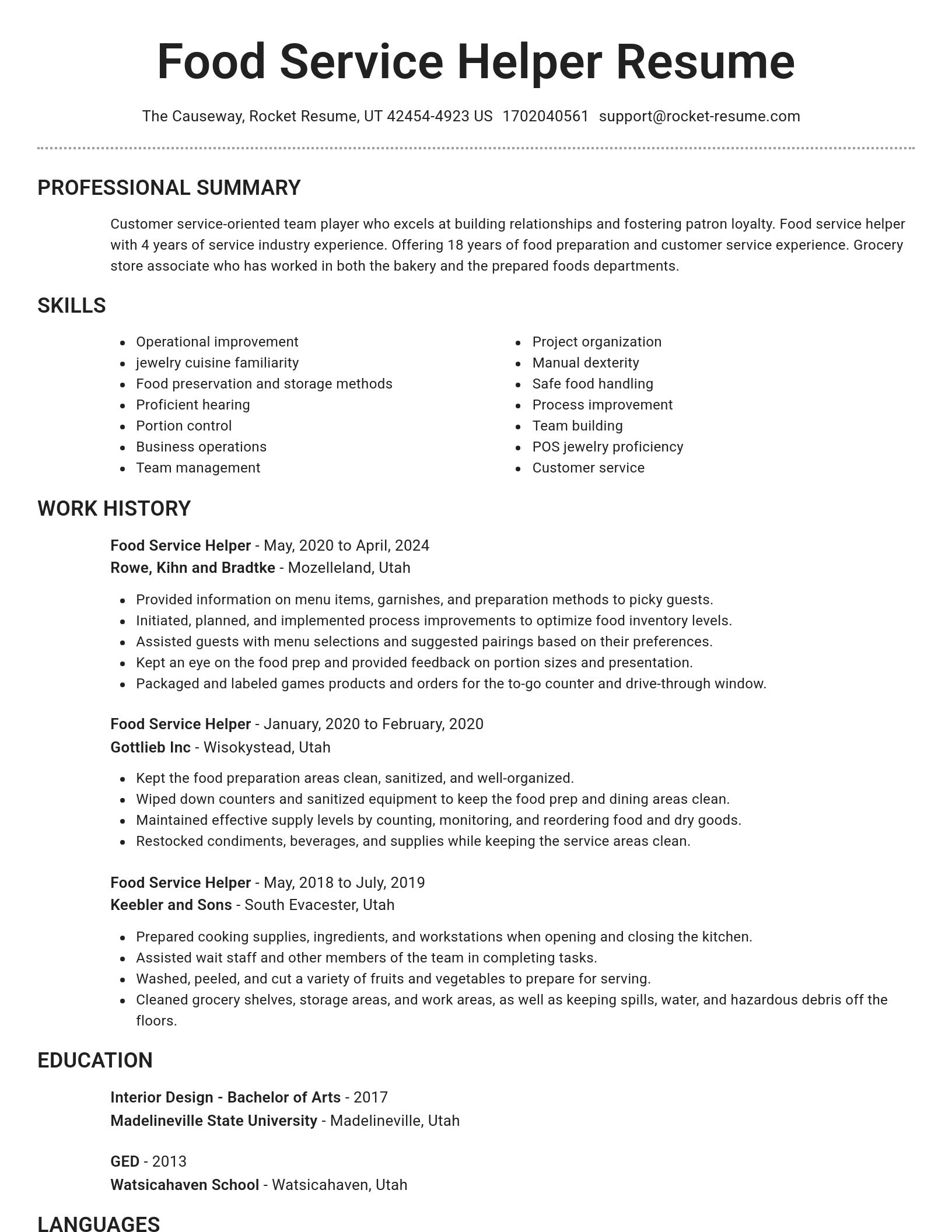 Brilliant resume template