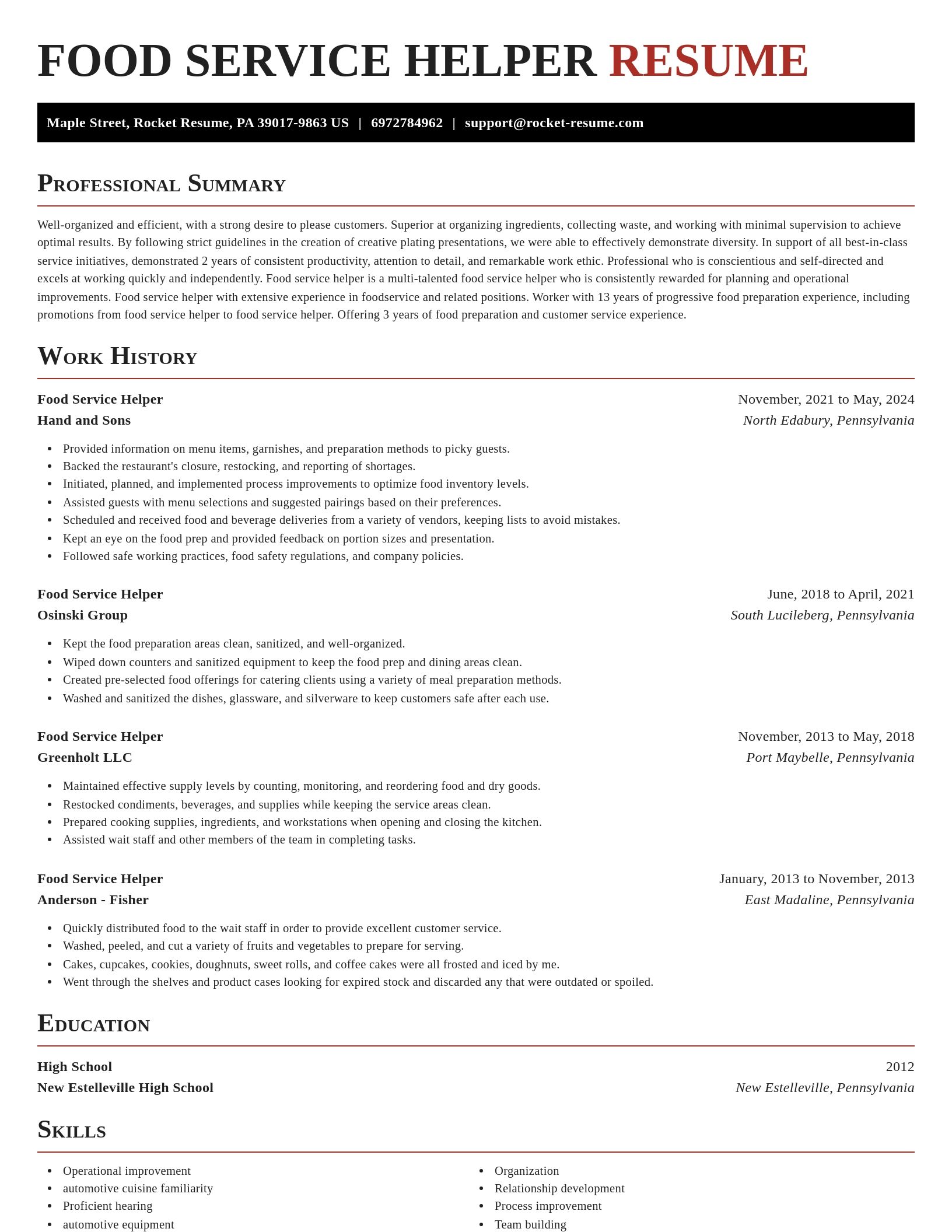 Exquisite resume template