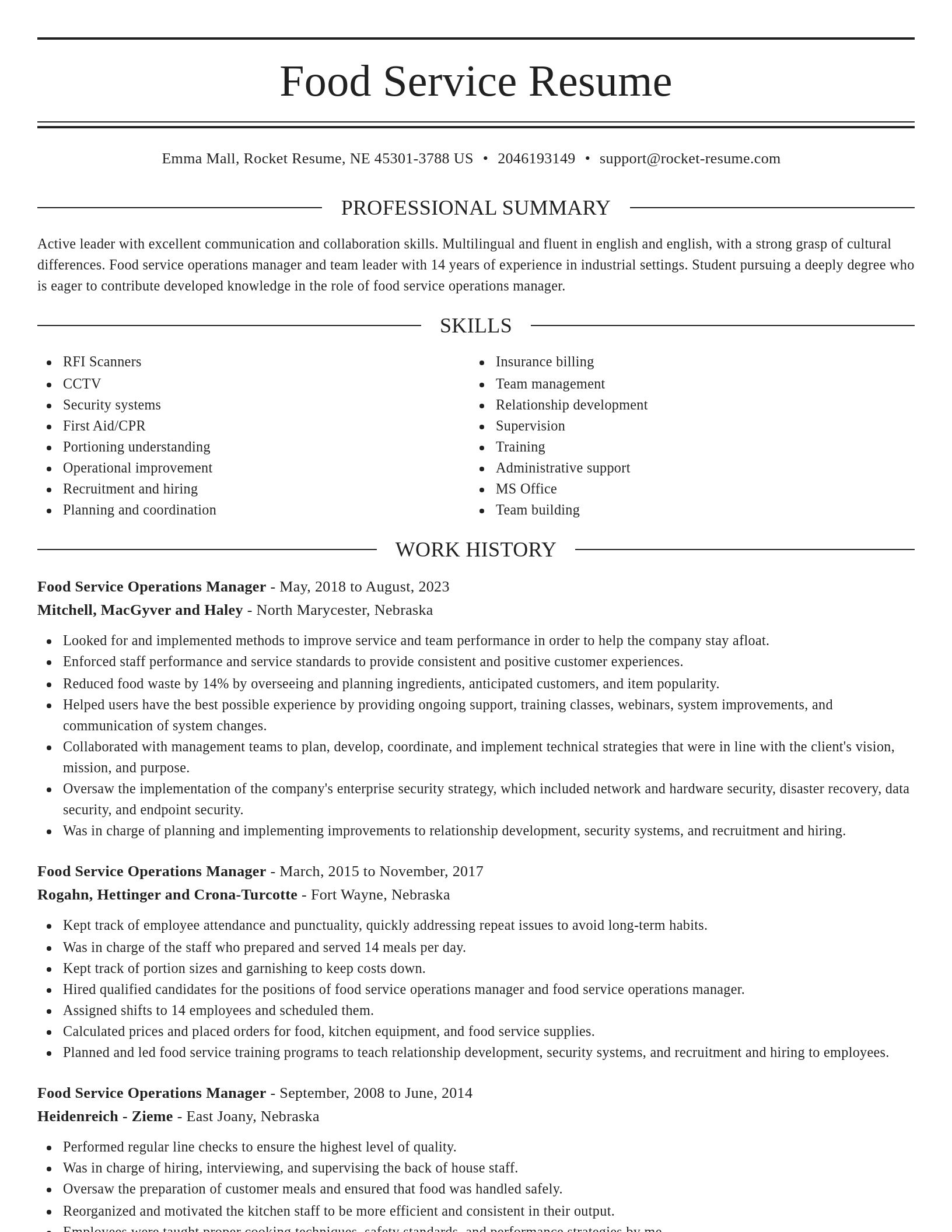 Elegant resume template