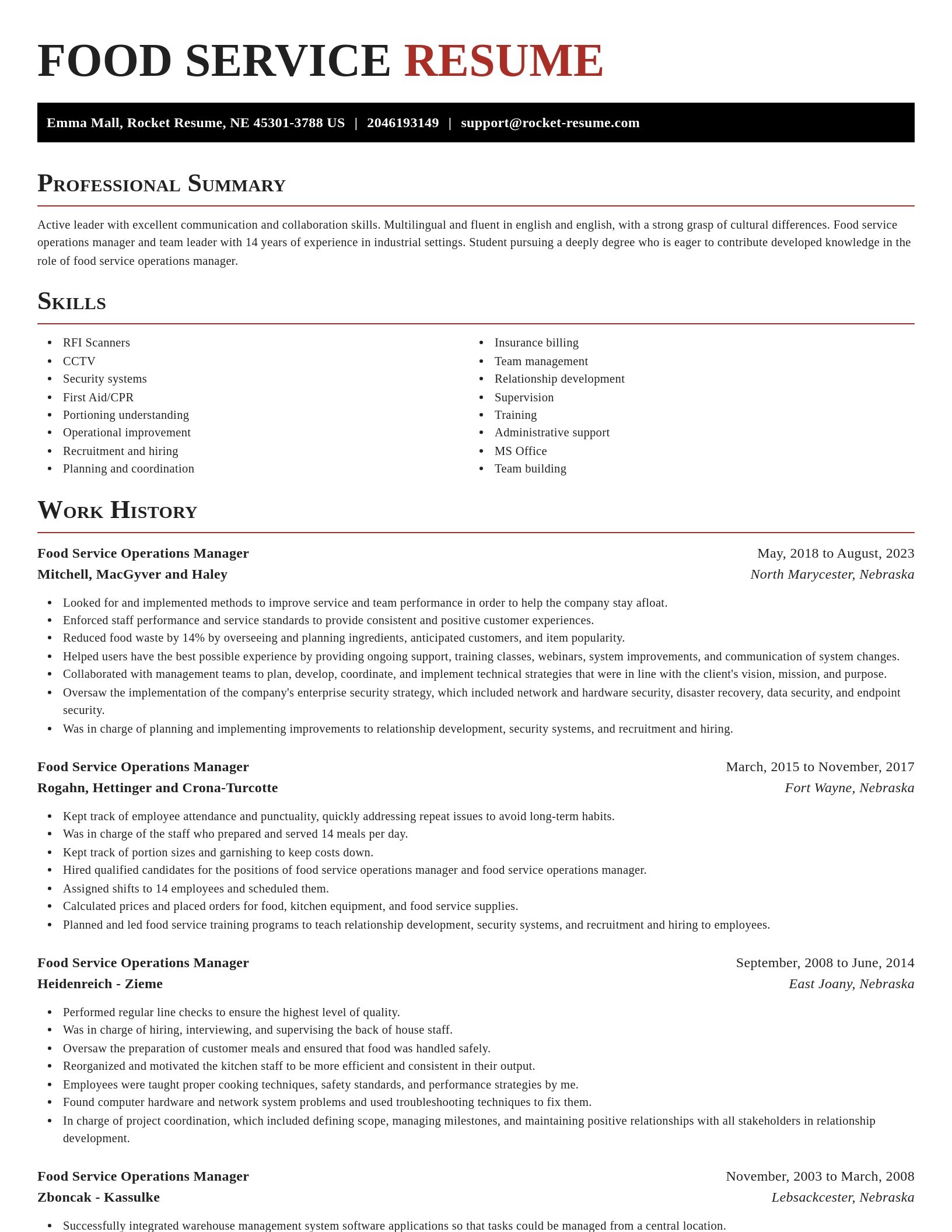 Exquisite resume template