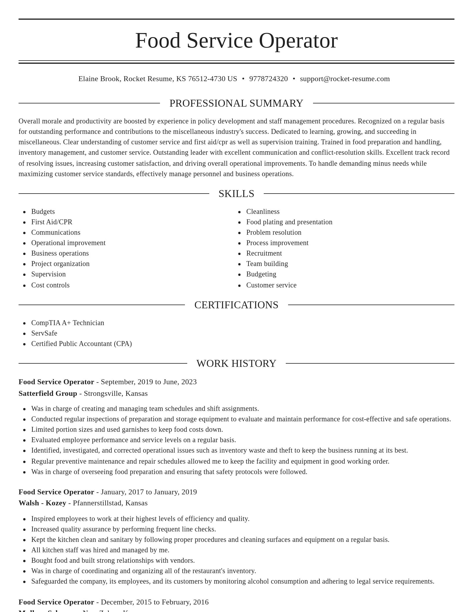 Elegant resume template