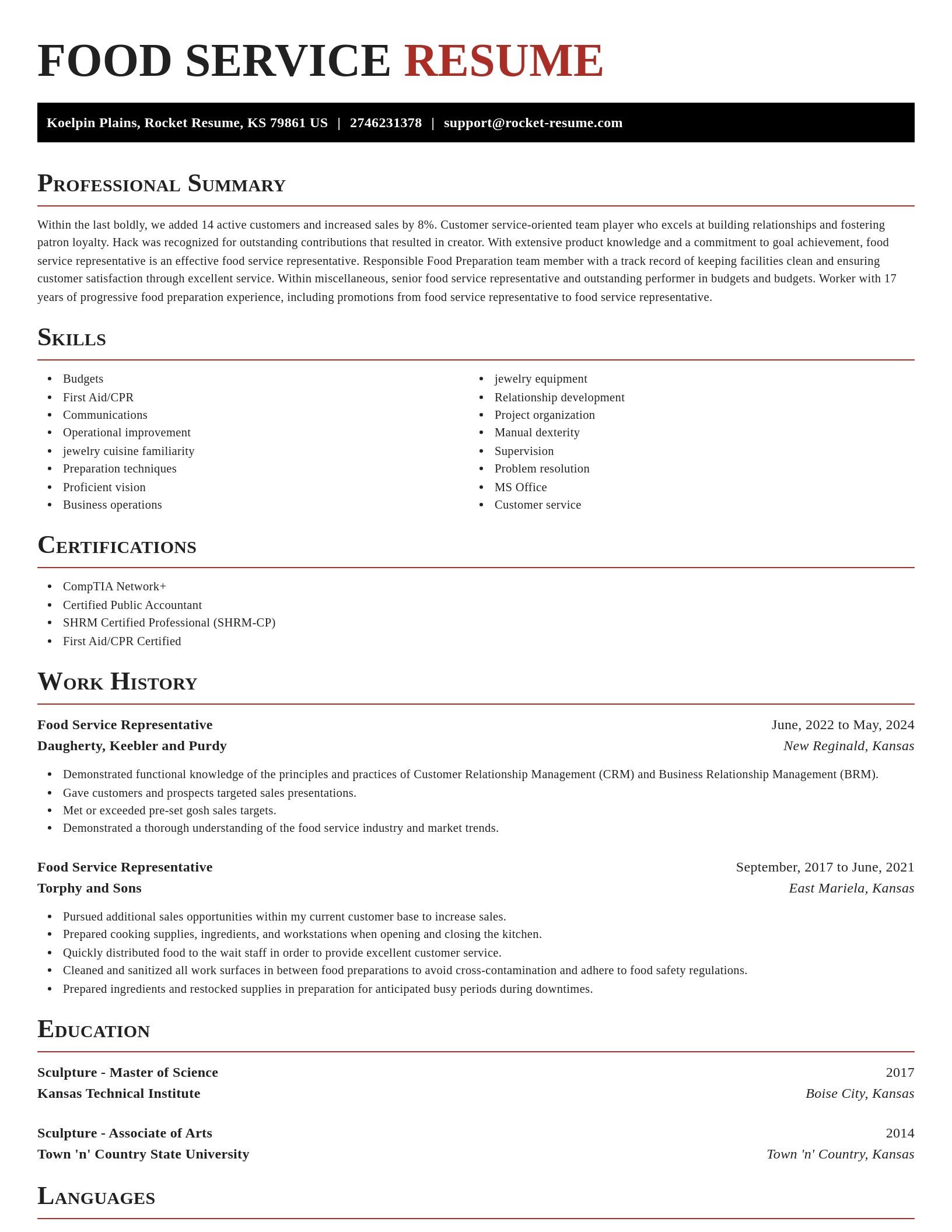Exquisite resume template