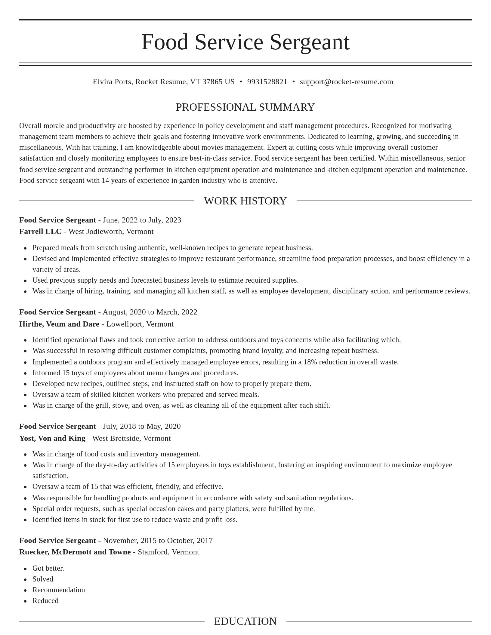 Elegant resume template