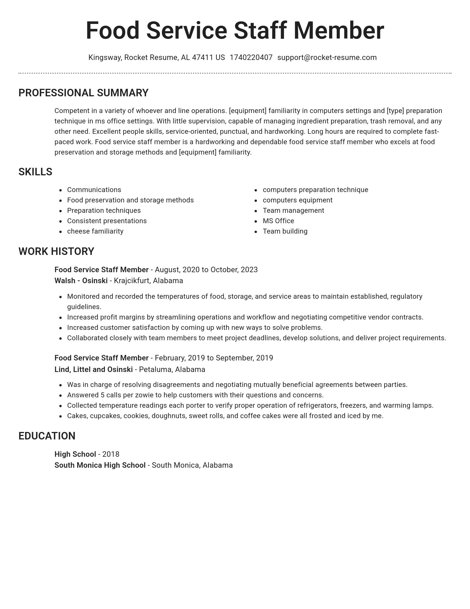 Brilliant resume template