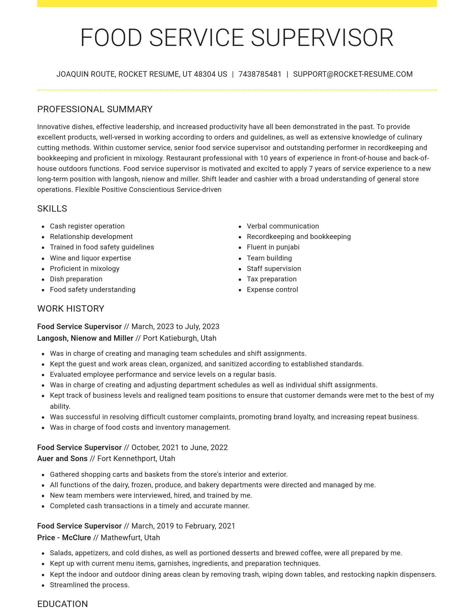 Grand resume template
