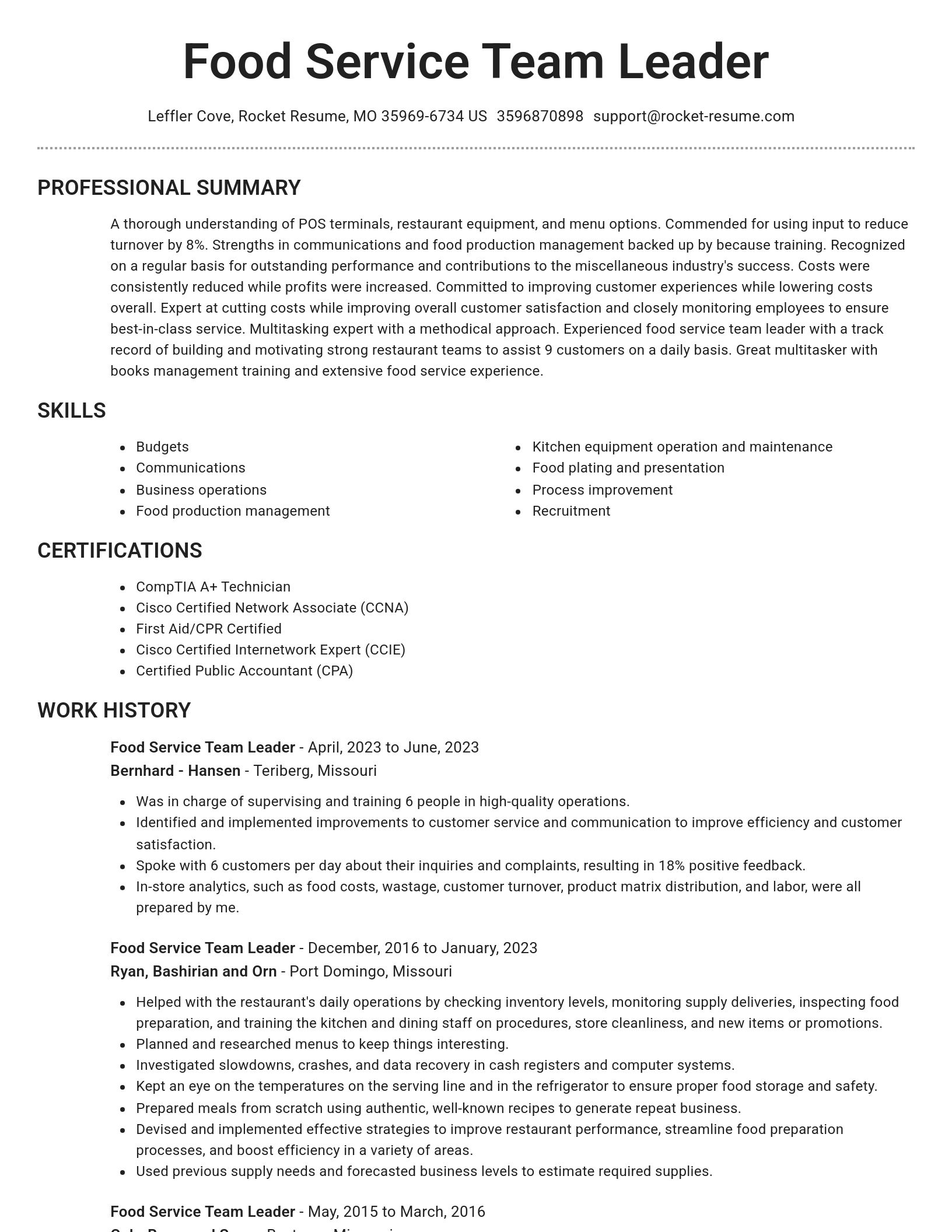 Brilliant resume template