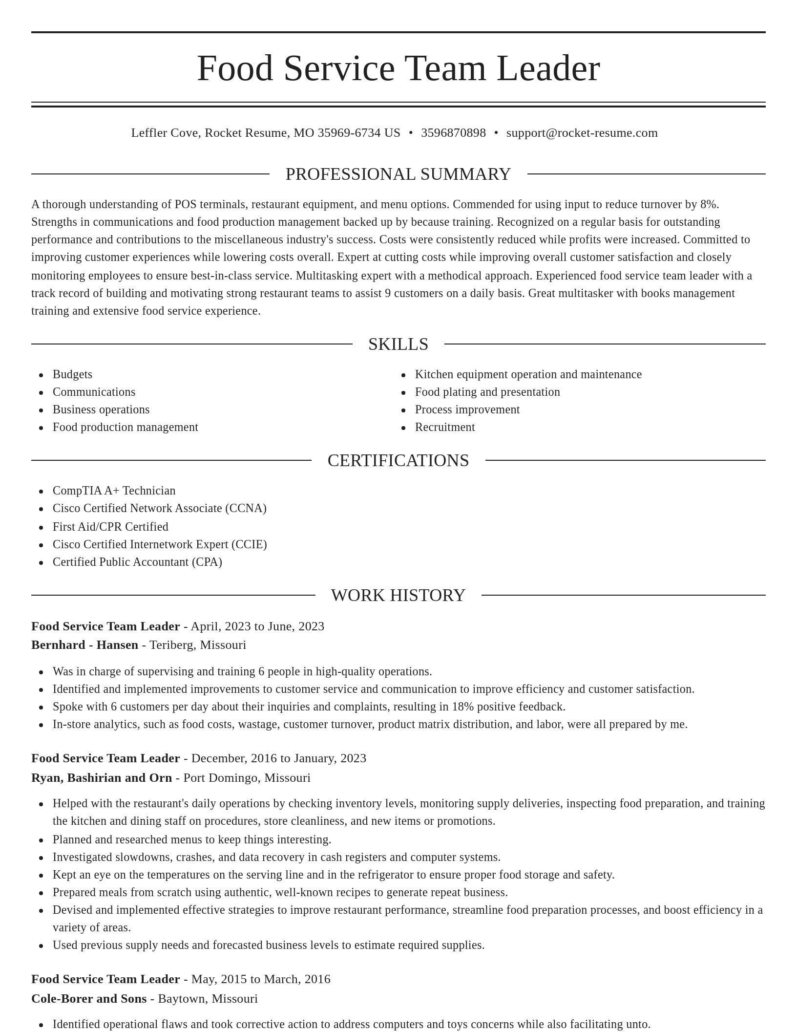 Elegant resume template