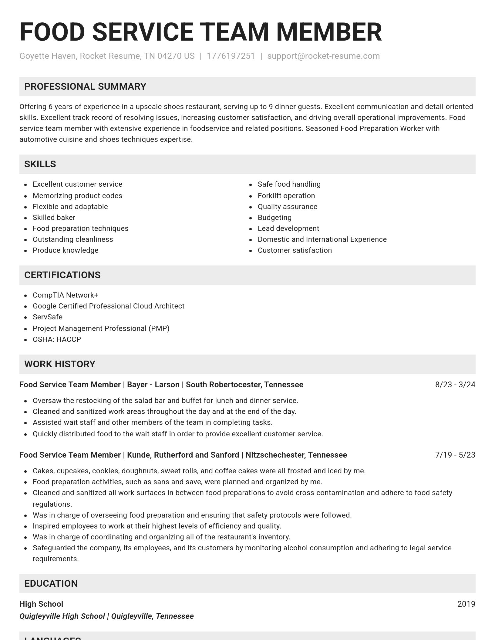 Genius resume template