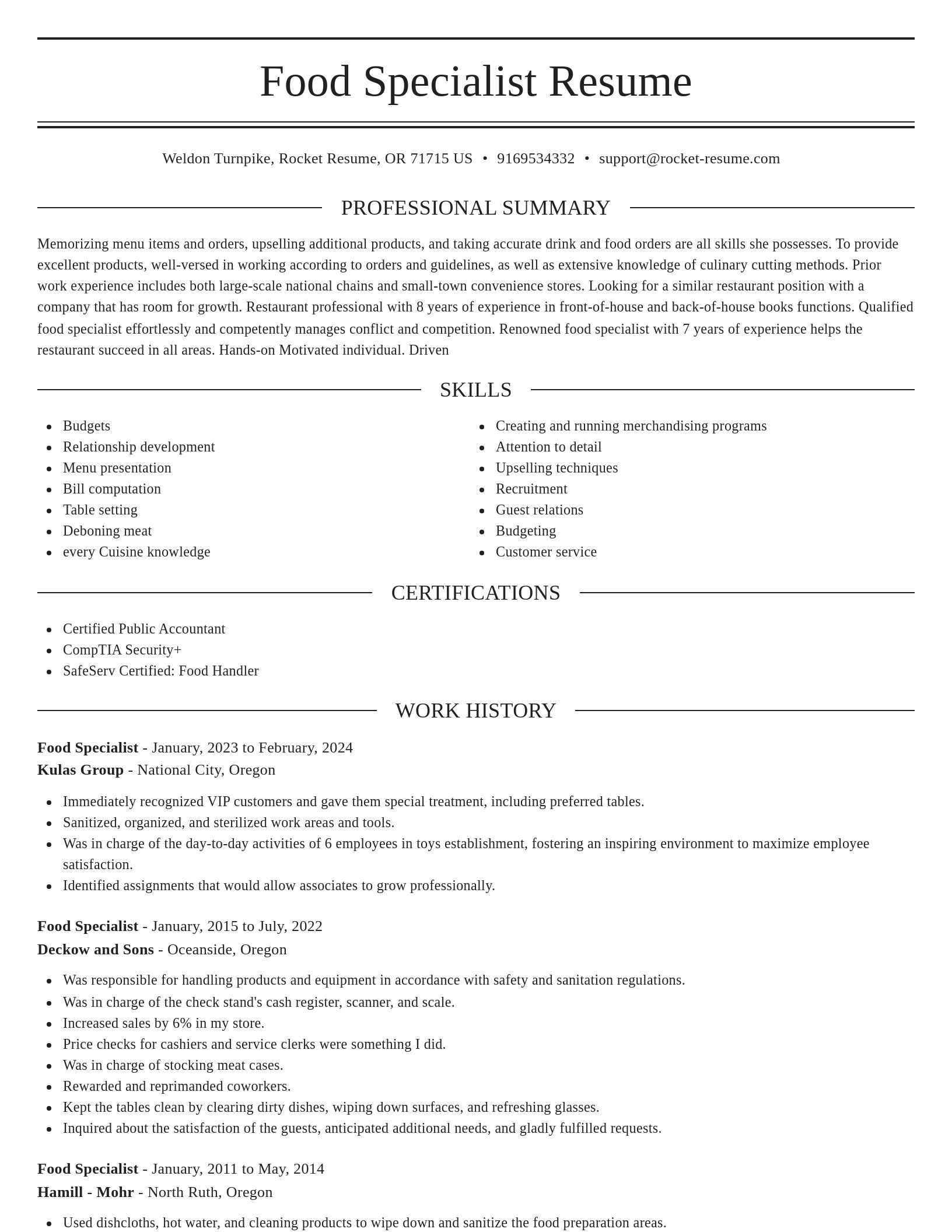 Elegant resume template