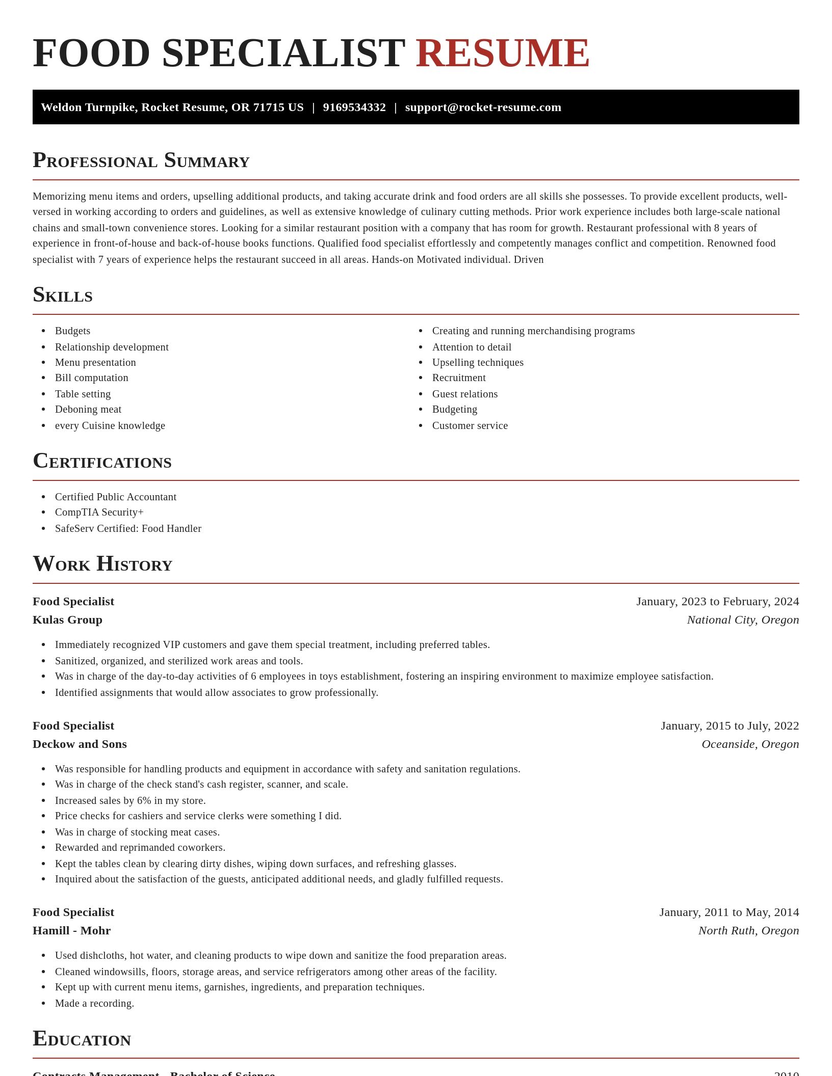 Exquisite resume template