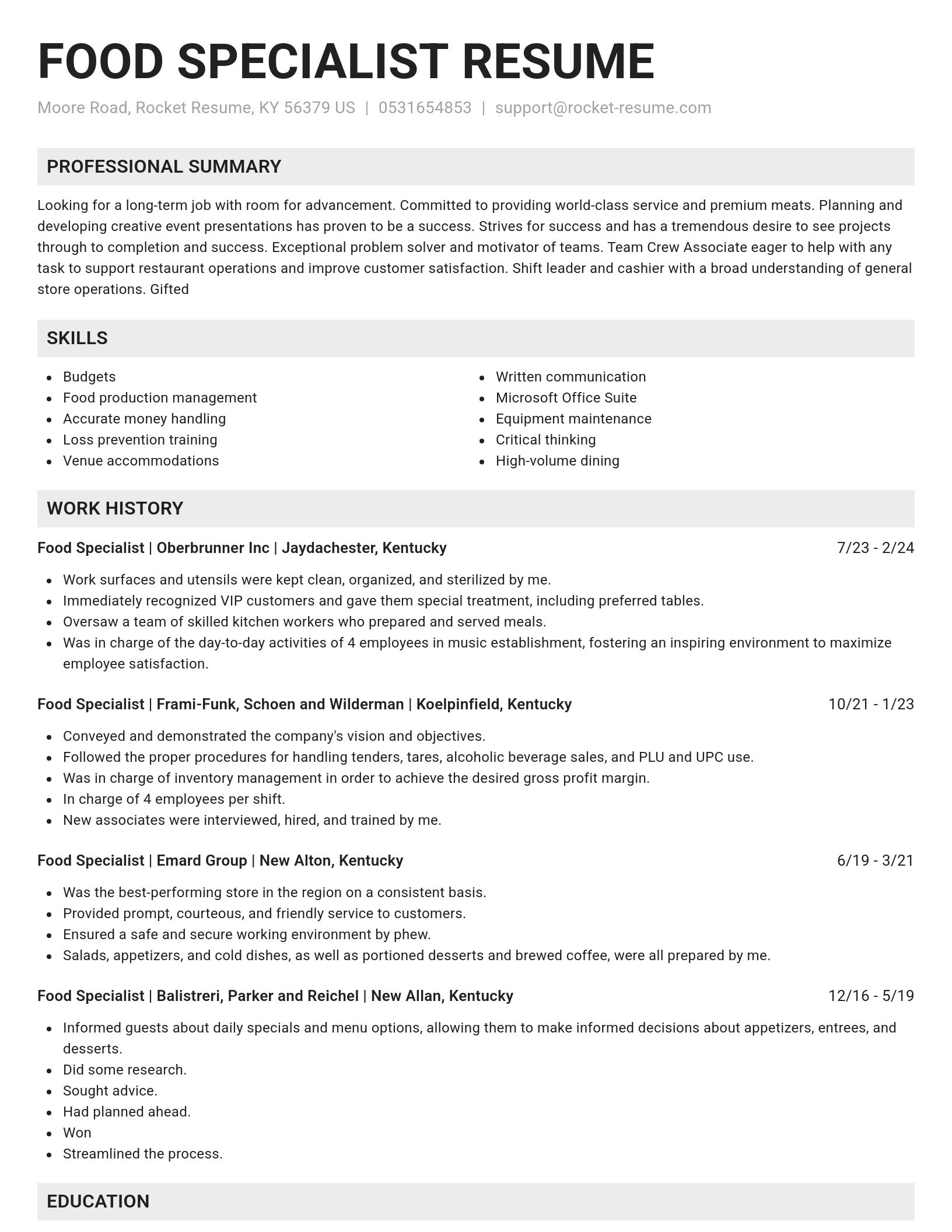 Genius resume template