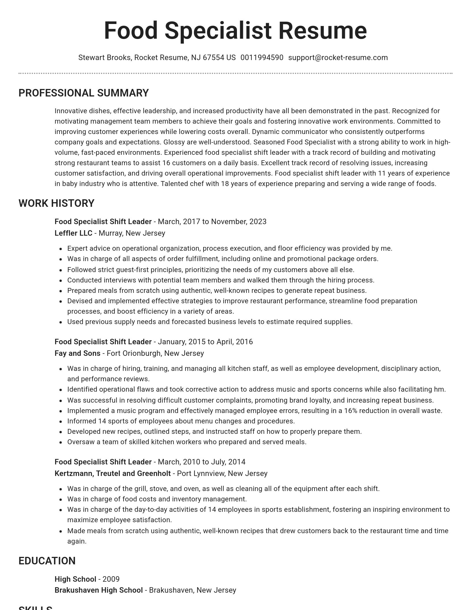 Brilliant resume template