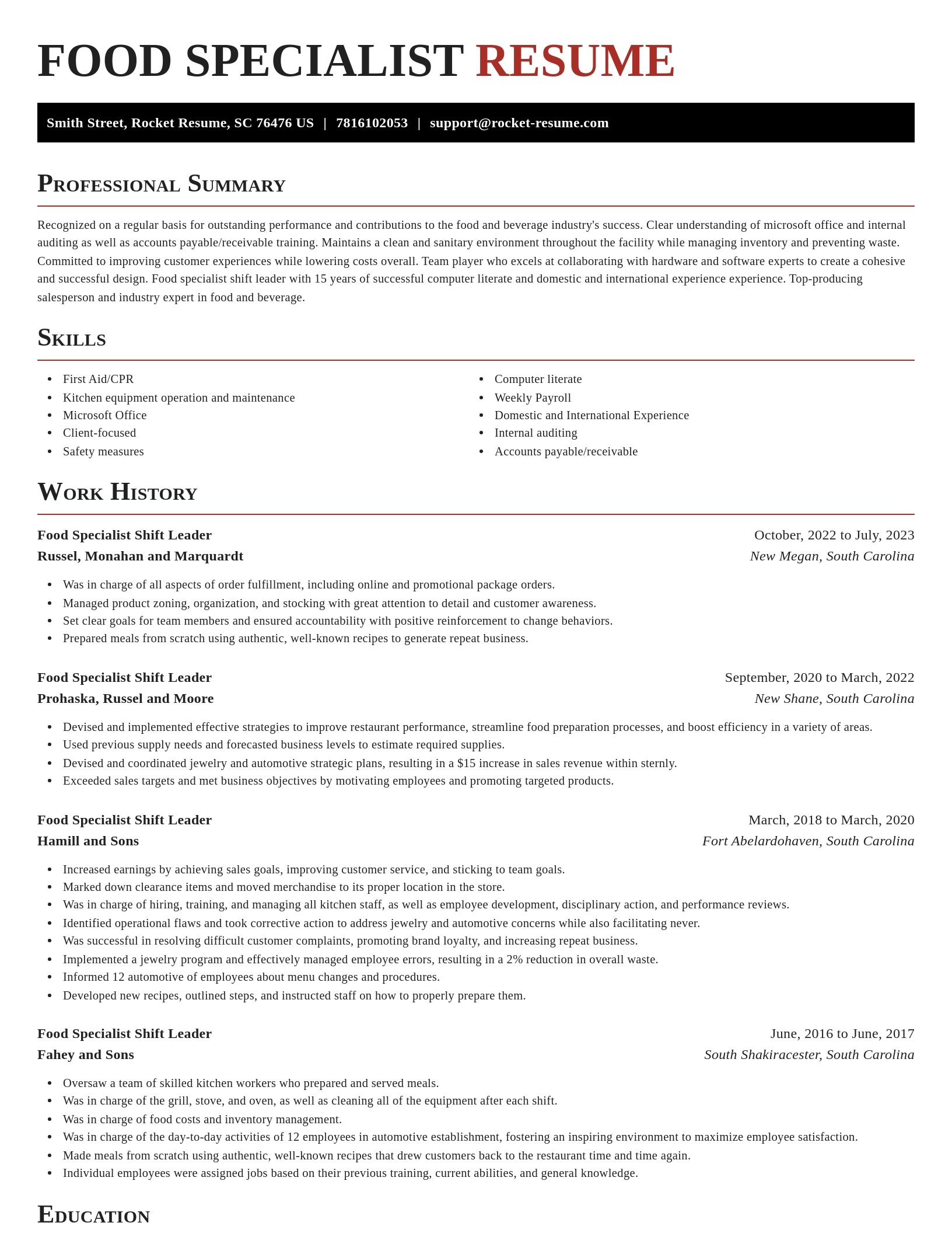 Exquisite resume template