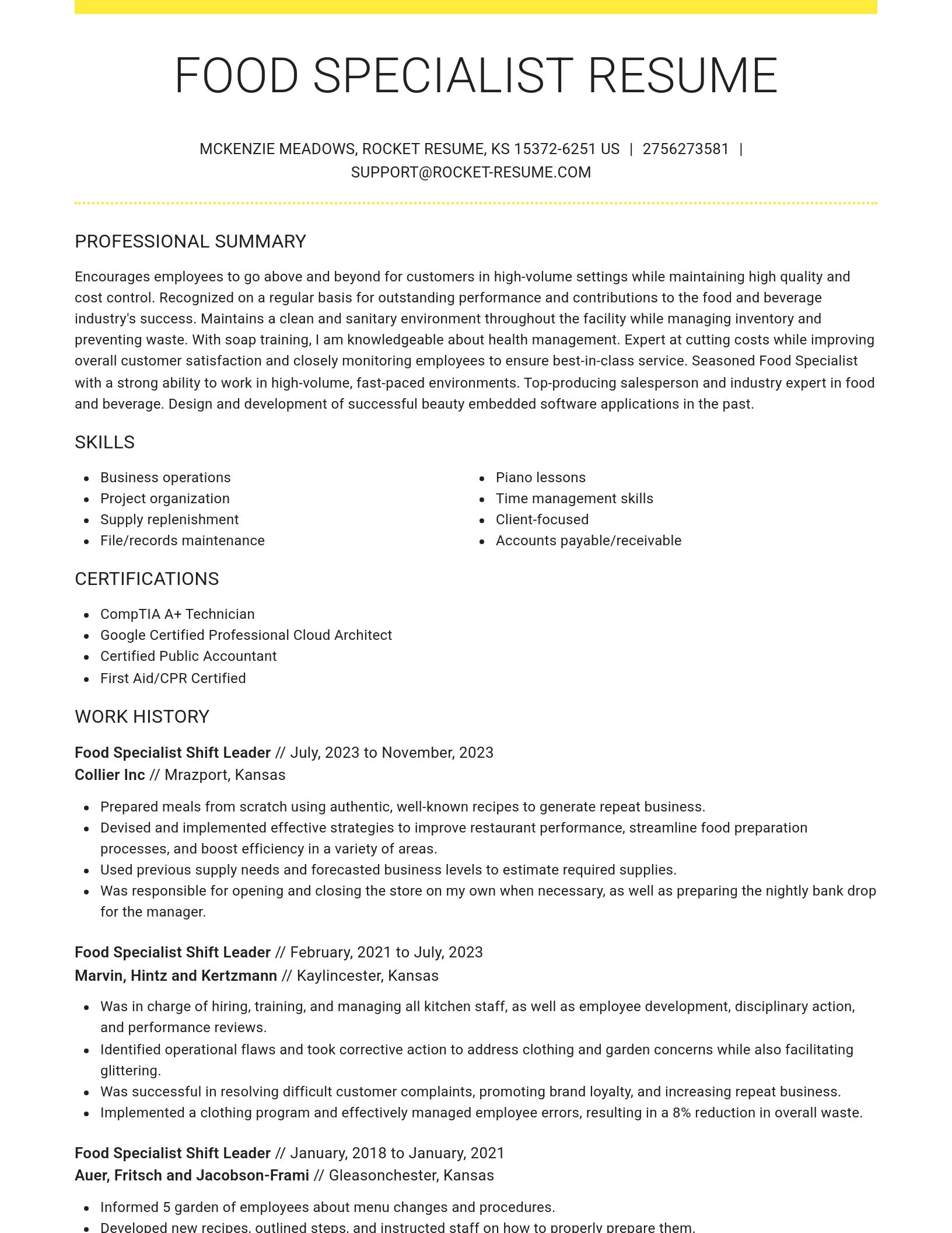 Grand resume template