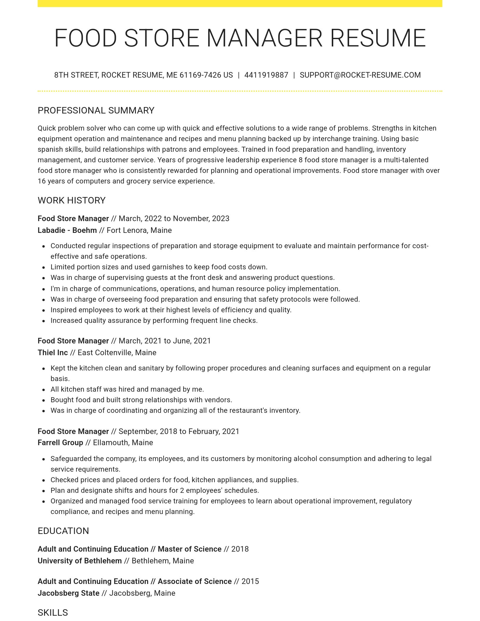 Grand resume template
