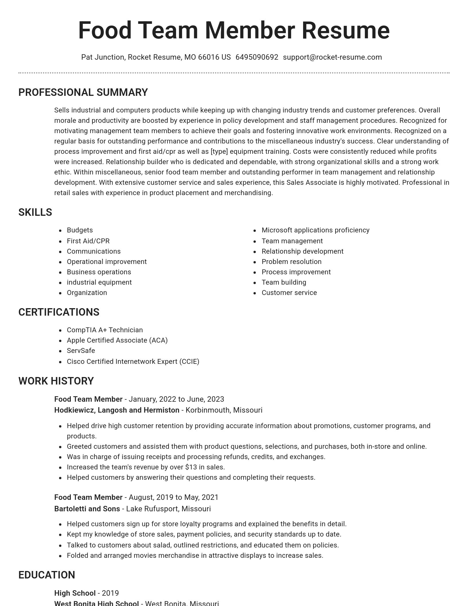 Brilliant resume template