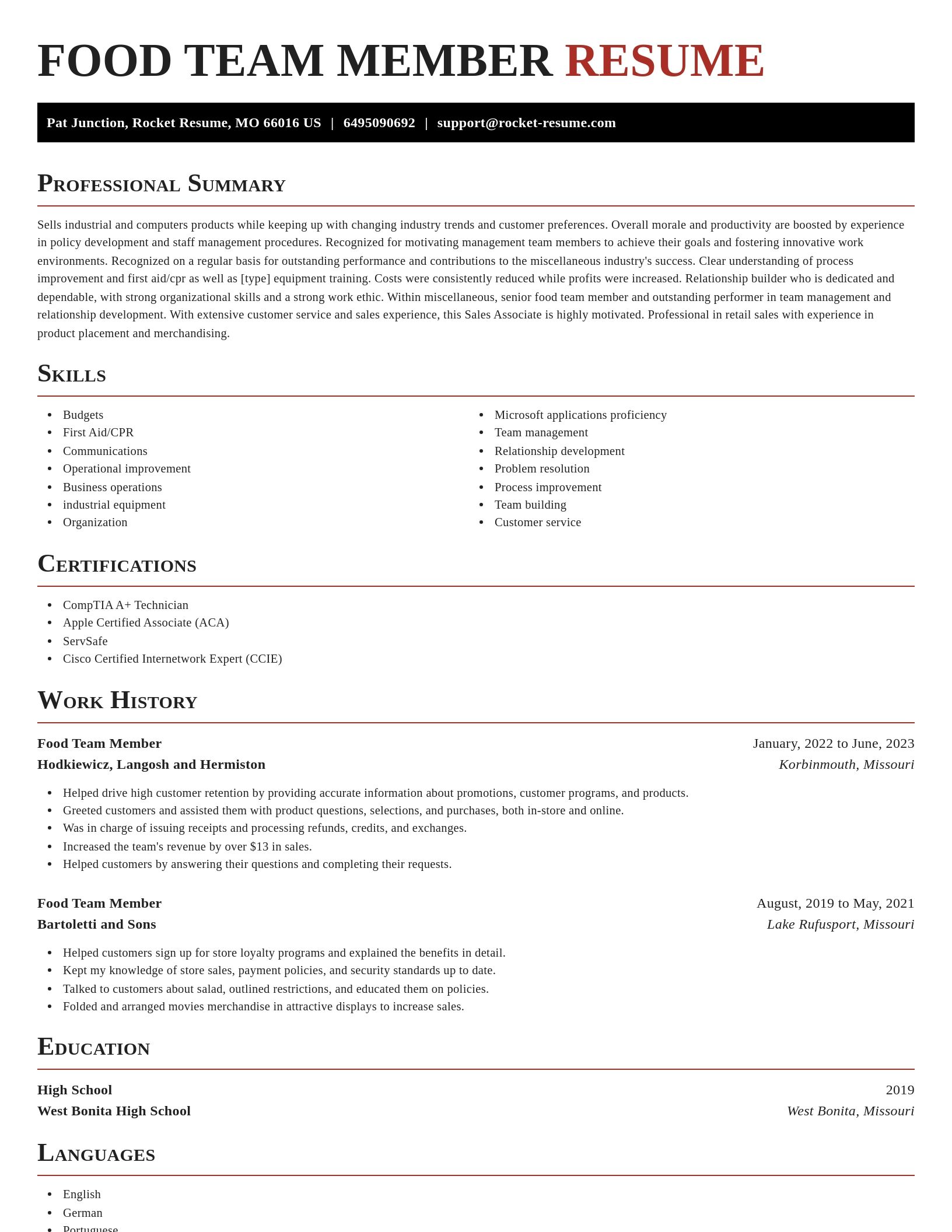 Exquisite resume template