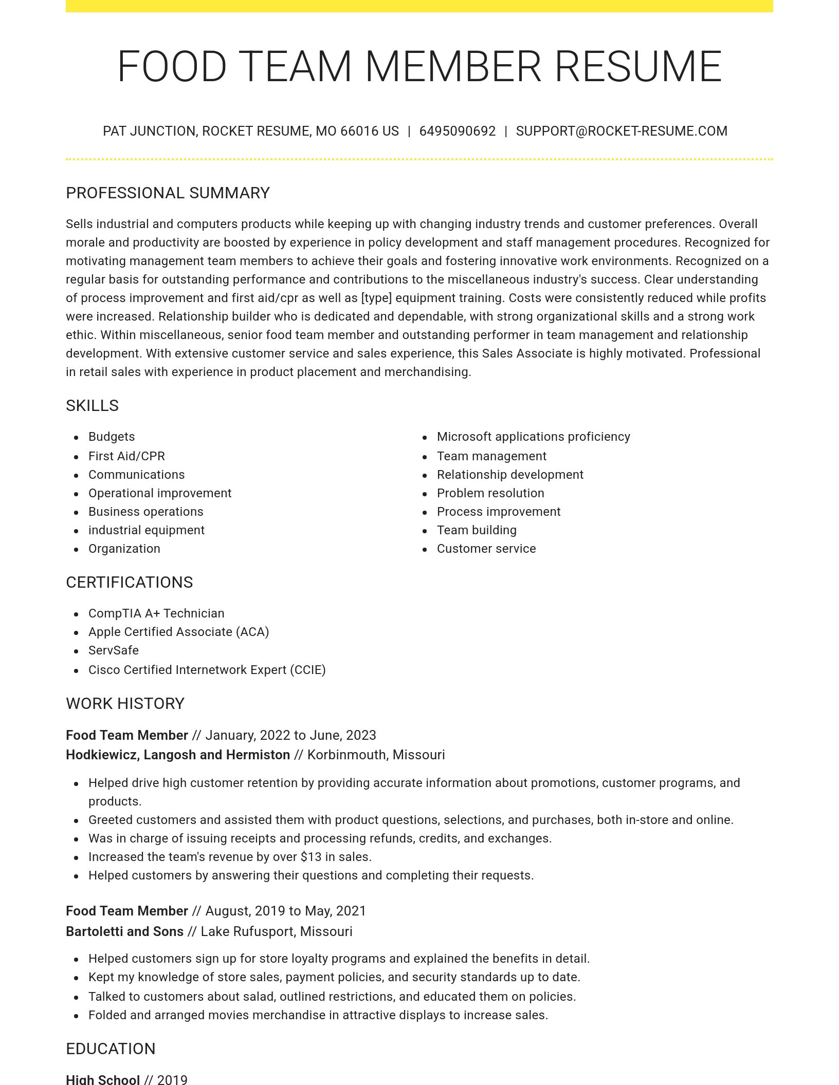 Grand resume template