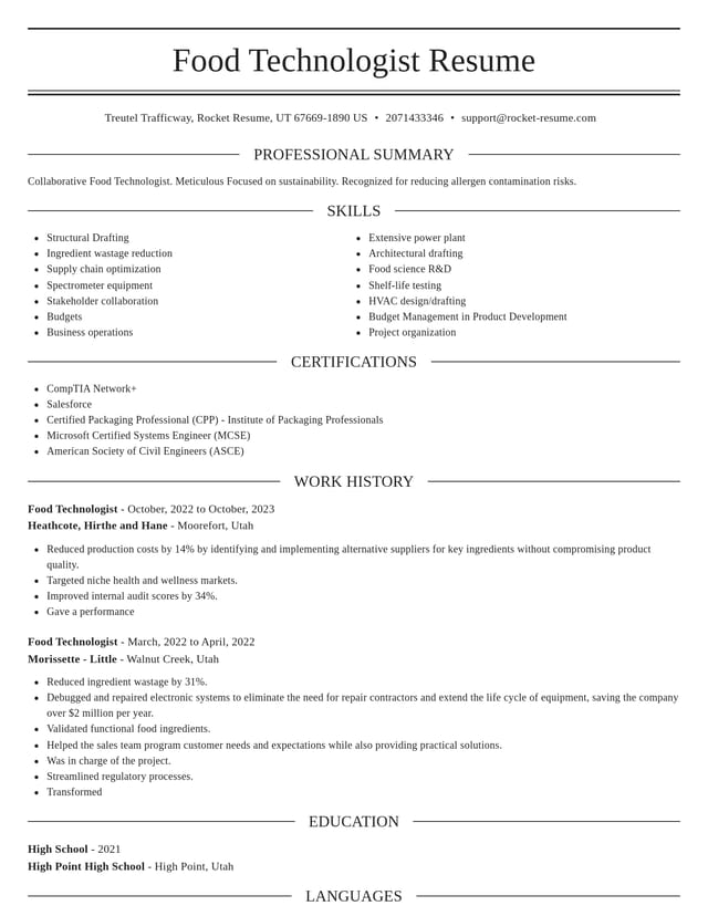 Elegant resume template