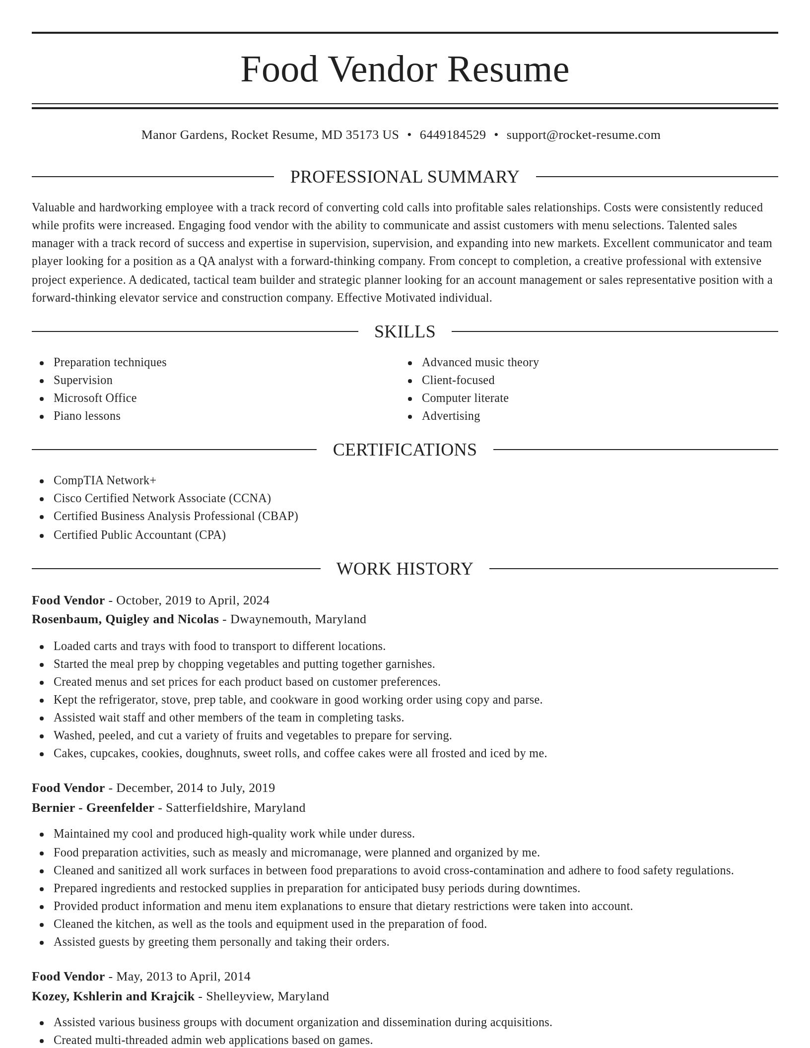 Elegant resume template