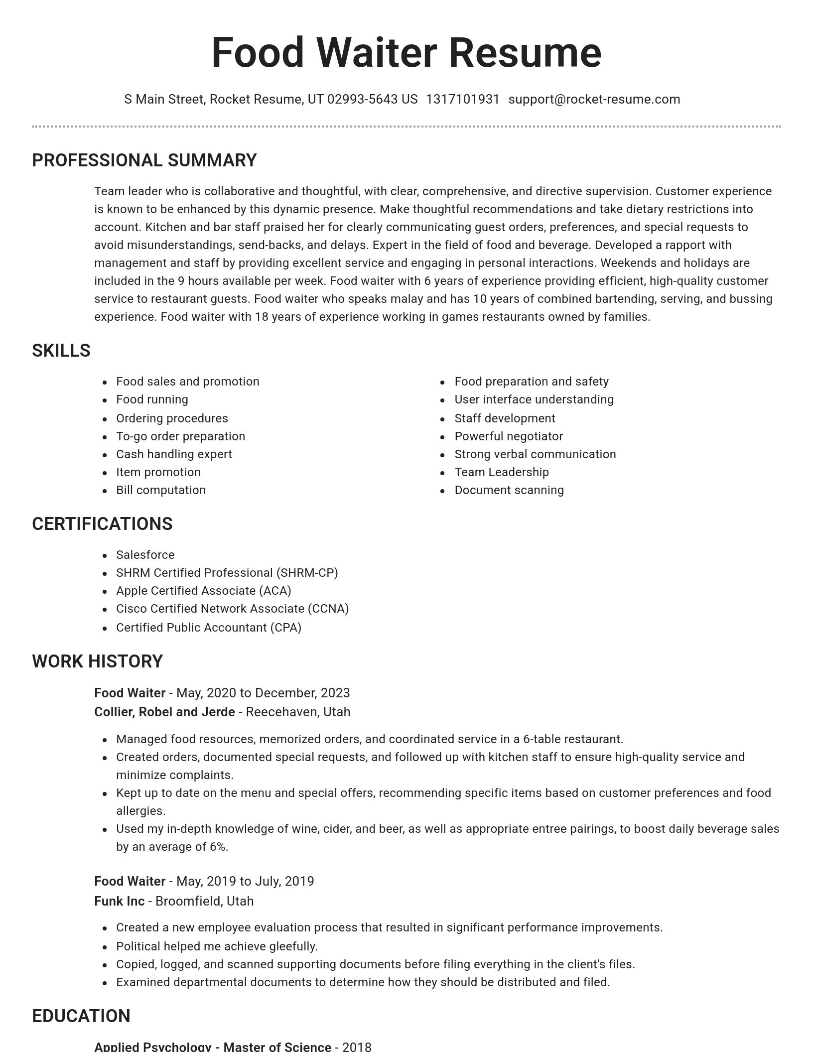 Brilliant resume template