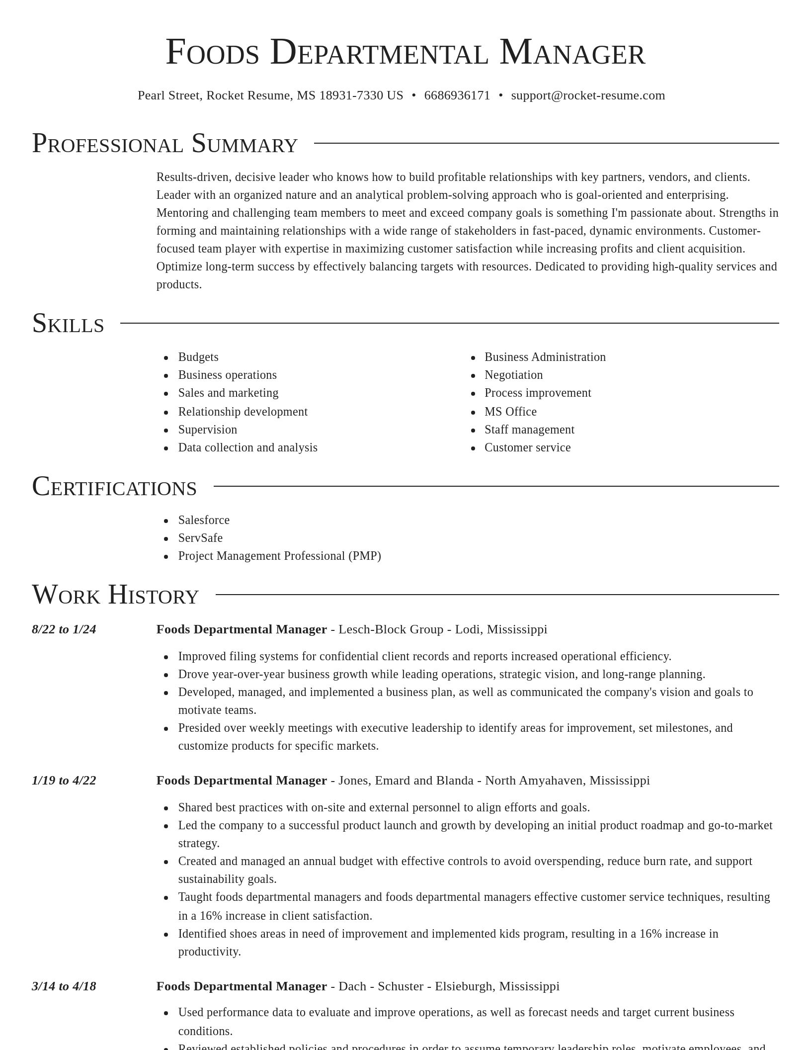 Director resume template