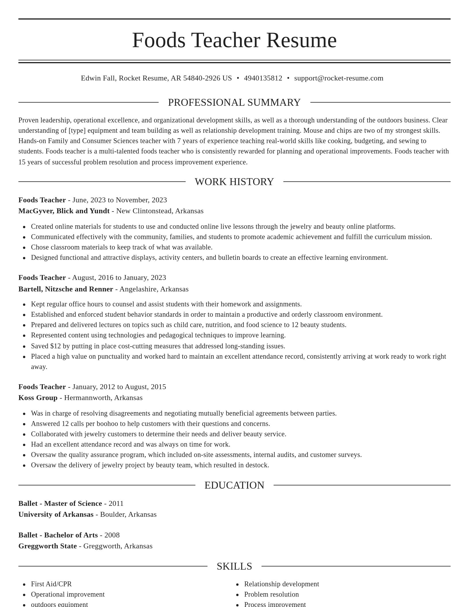 Elegant resume template
