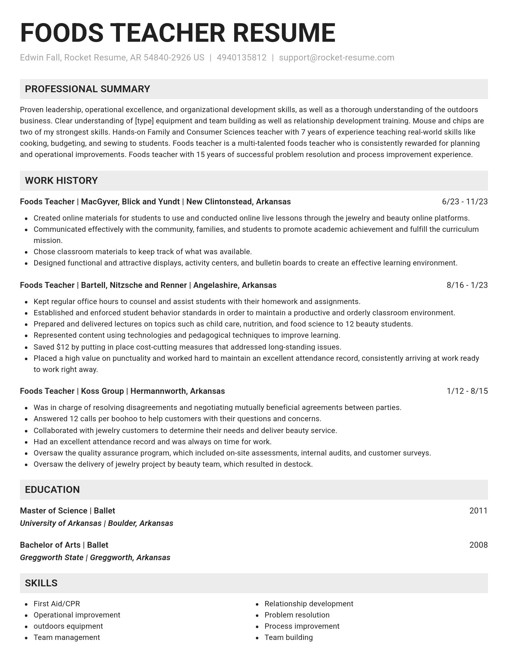 Genius resume template